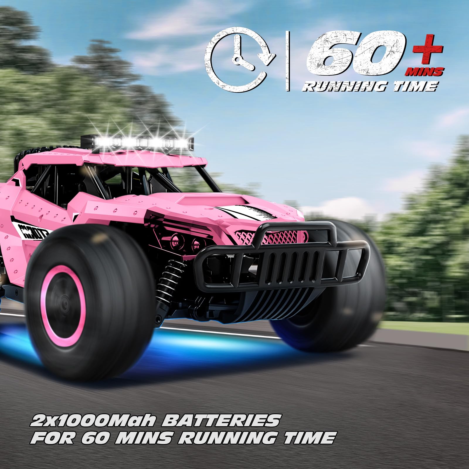 Foto 3 | Coche Tecnock Pink Con Mando A Distancia, Escala 1/16, 20 Km/h, Para Niños - Venta Internacional.