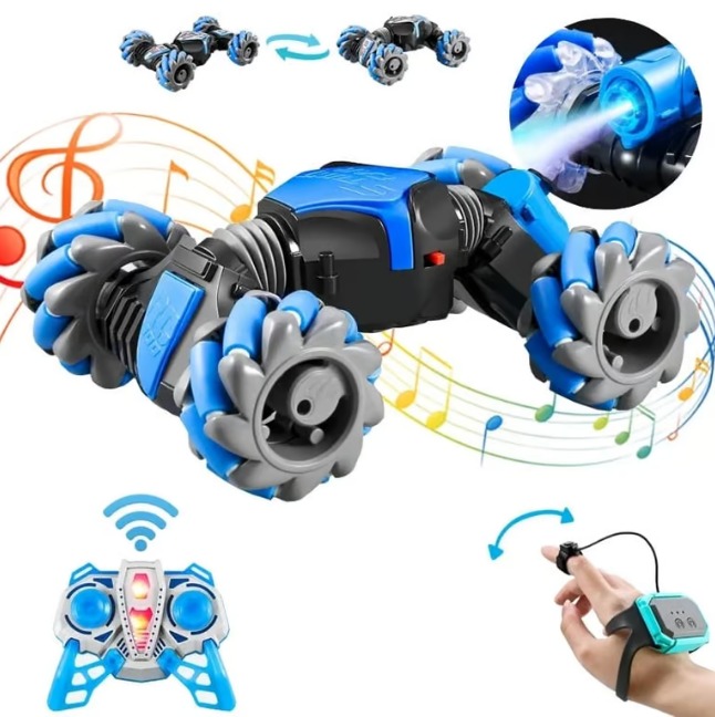 Carro Acrobático Giro de 360 Grados con Control de Mando Luz Led