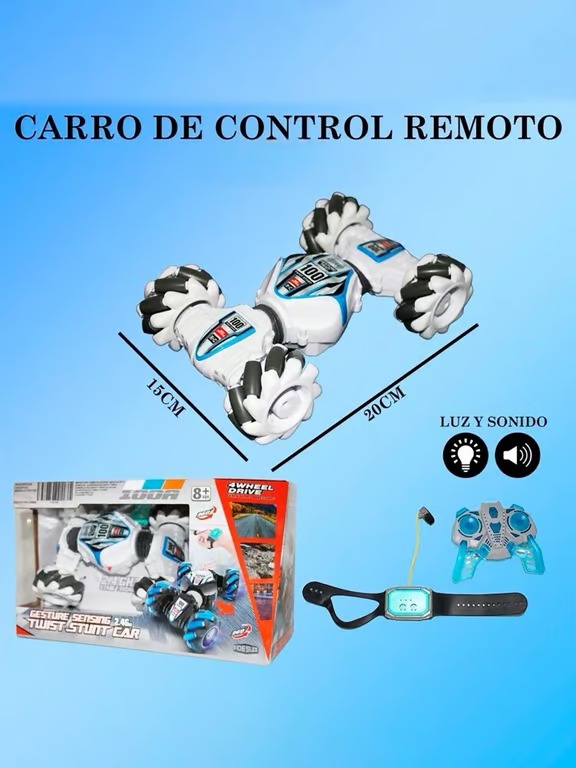 Foto 4 pulgar | Carro Acrobático Giro de 360 Grados con Control de Mando Luz Led