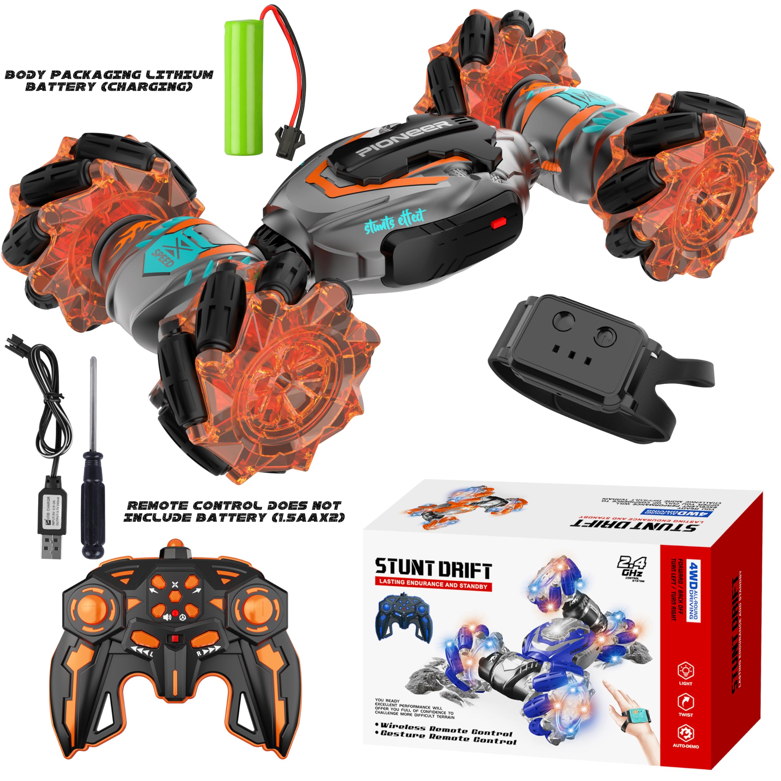 Foto 6 pulgar | Coche De Control Remoto Rcabcar Sensor Stunt 4wd Kids - Venta Internacional.