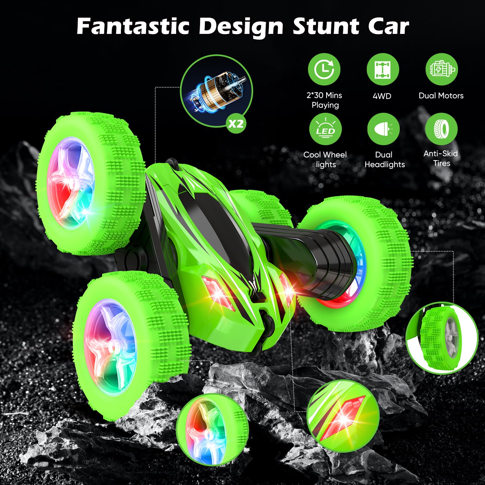 Foto 6 pulgar | Coche de Control Remoto Qumcou con Batería Recargable - Venta Internacional