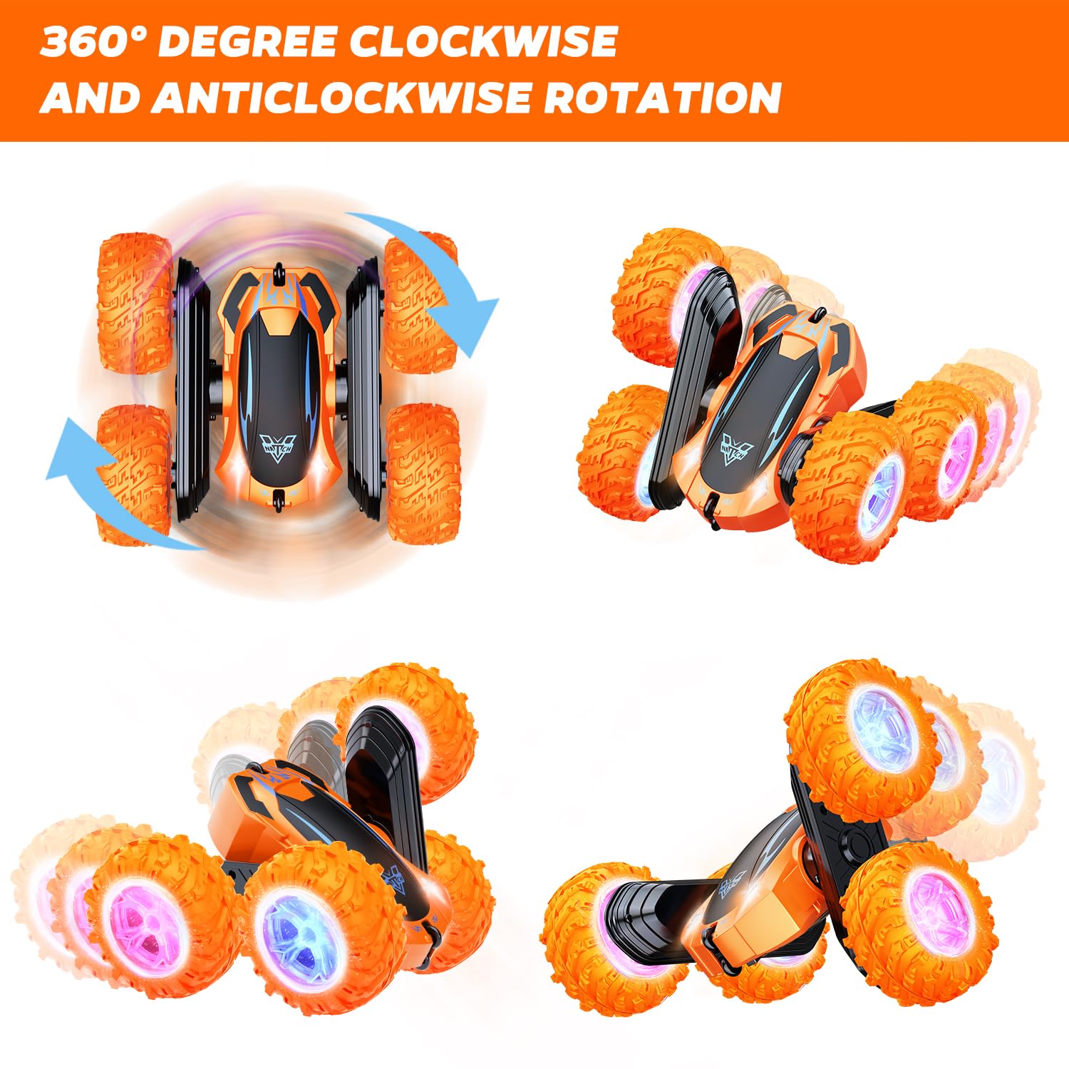Foto 4 pulgar | Coche A Control Remoto Kkones De 2.4 Ghz Electric Race Stunt 4wd - Venta Internacional.