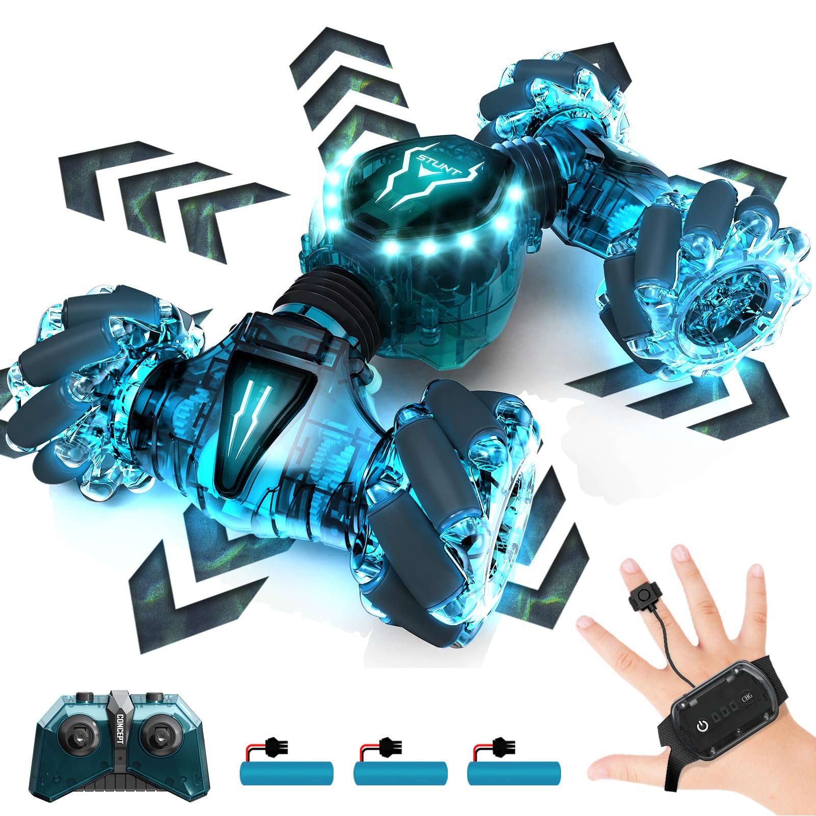 Coche De Control Remoto Tecnock Rc Cars 4wd Para Niños Con Luces - Venta Internacional.