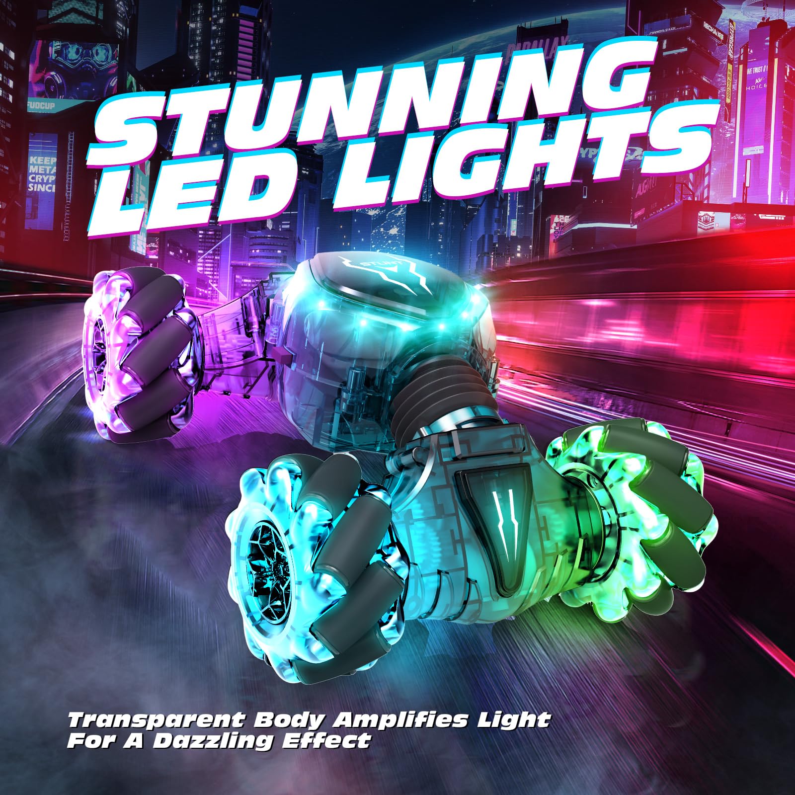 Foto 3 pulgar | Coche De Control Remoto Tecnock Rc Cars 4wd Para Niños Con Luces - Venta Internacional.