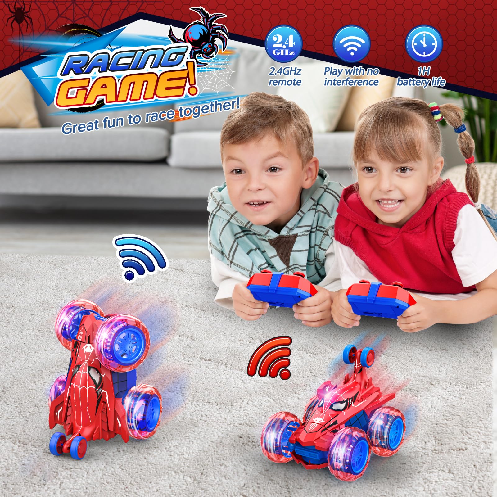 Foto 4 pulgar | Coche Teledirigido Hchildhood, Acrobacias Con Rotación De 360°, Coche Rc - Venta Internacional.