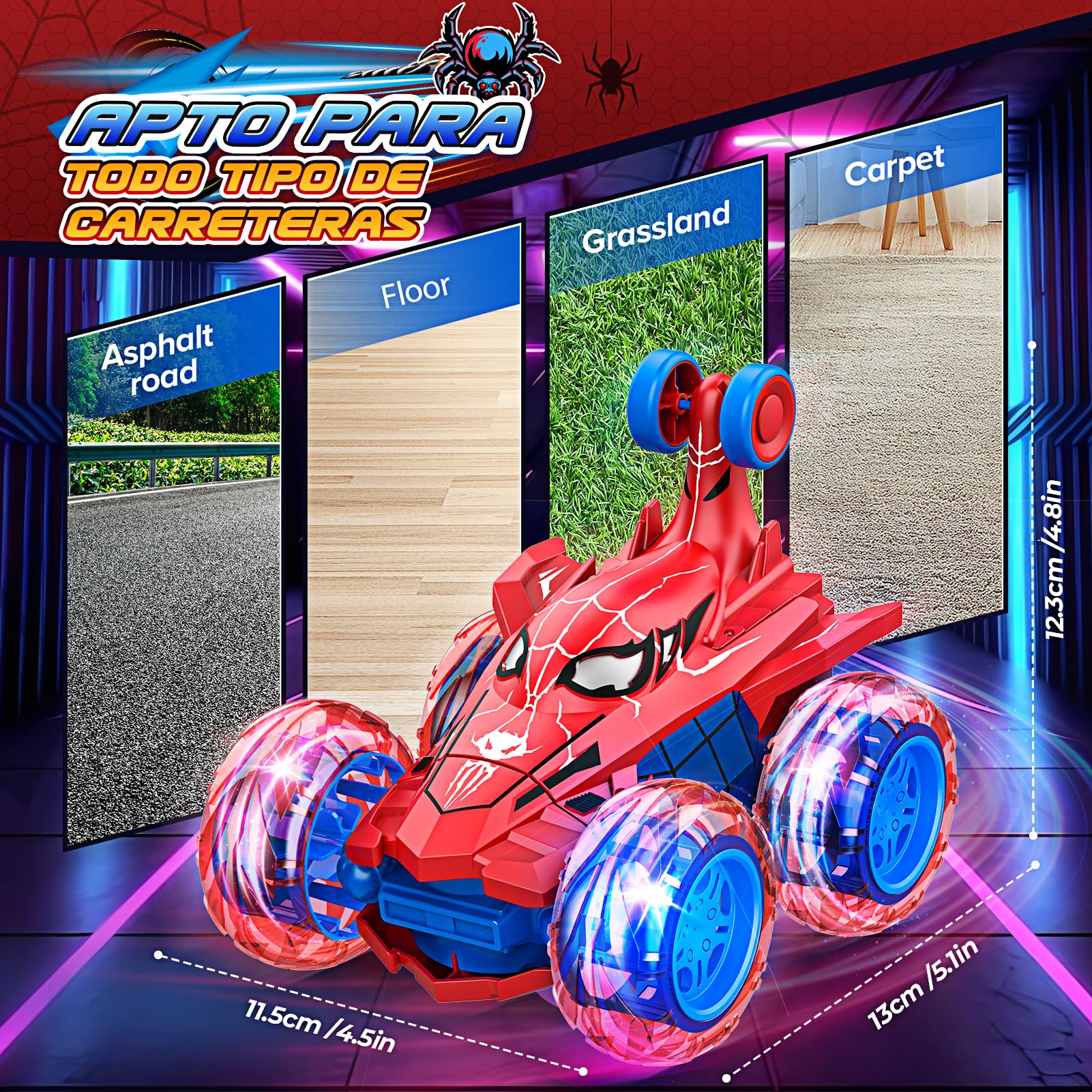 Foto 6 | Coche Teledirigido Hchildhood, Acrobacias Con Rotación De 360°, Coche Rc - Venta Internacional.