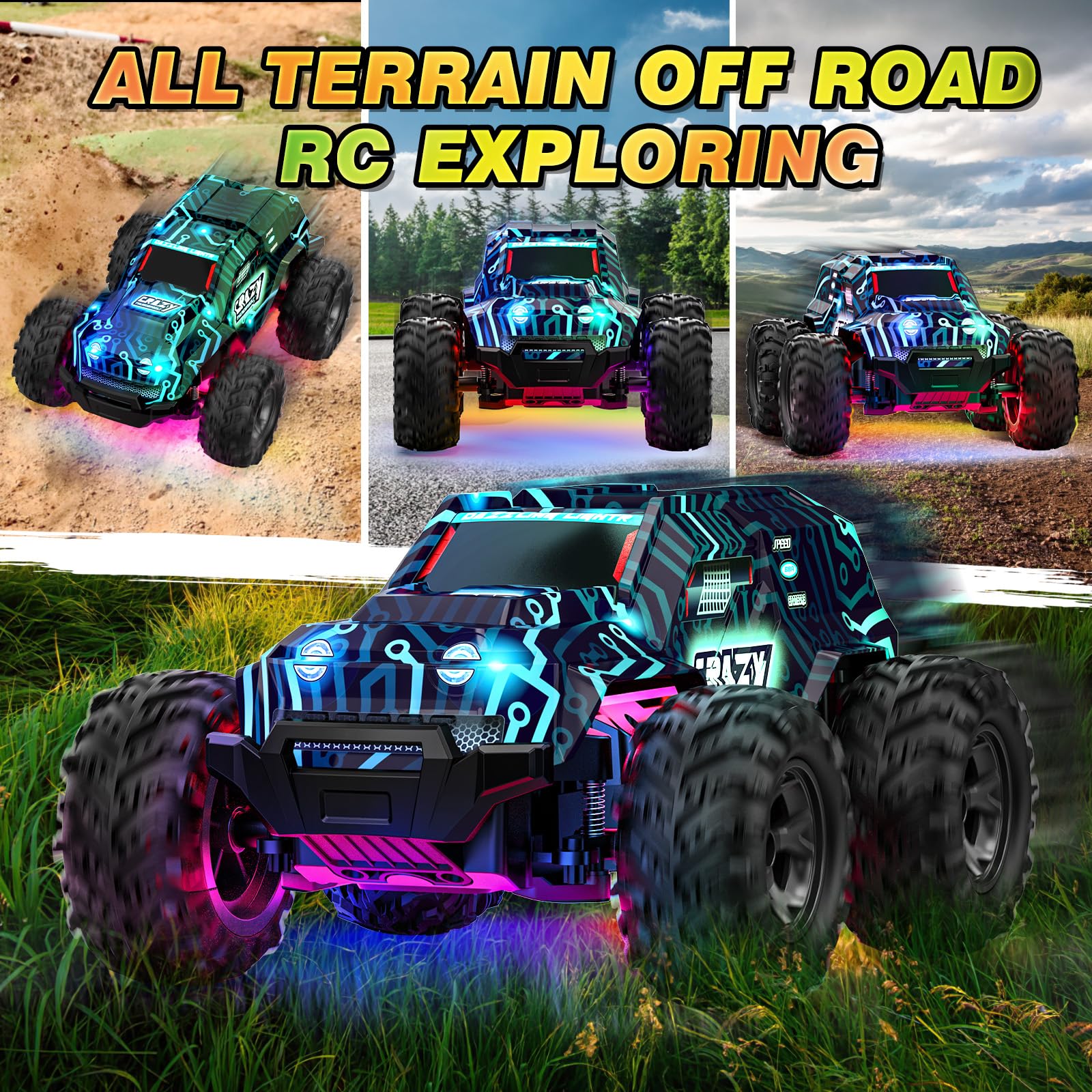 Foto 5 | Coche De Control Remoto Bluejay 2.4 Ghz De Alta Velocidad Rc Truck Kids - Venta Internacional.