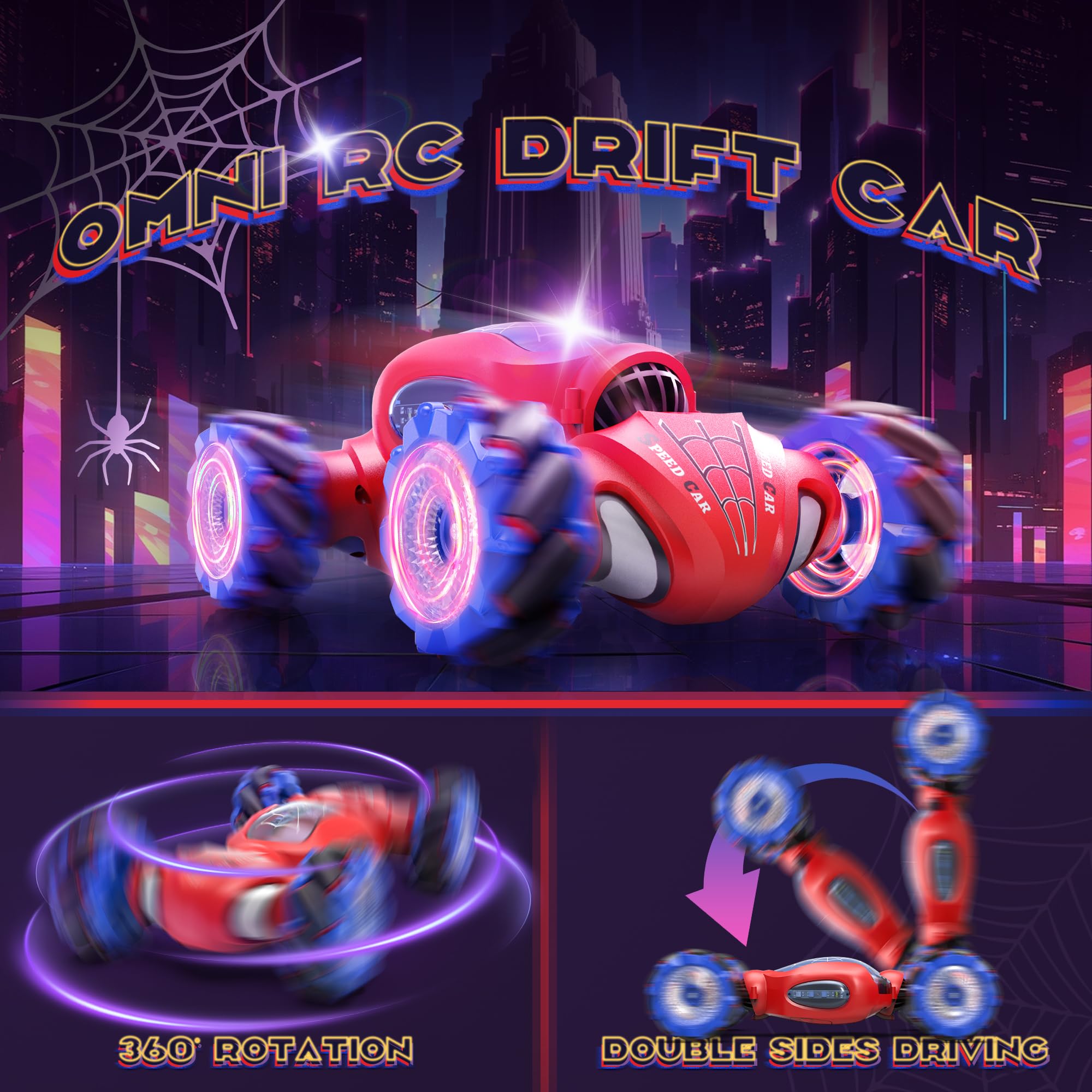 Foto 4 pulgar | Coche Teledirigido Dysaim Spider Con Sensor De Gestos Rc Stunt - Venta Internacional.