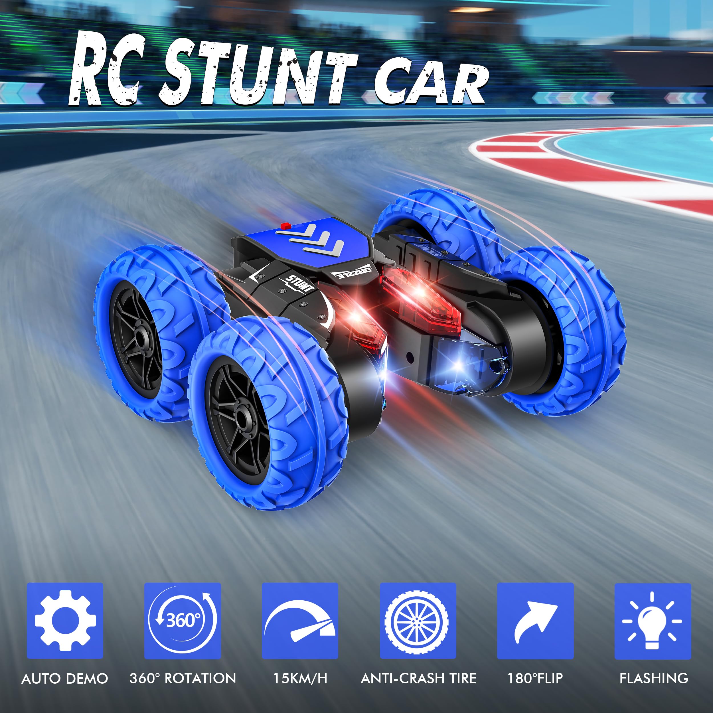 Foto 3 pulgar | Bottleboom Rc Stunt Car, 2,4 Ghz, Doble Cara, Voltea 360 Grados - Venta Internacional.
