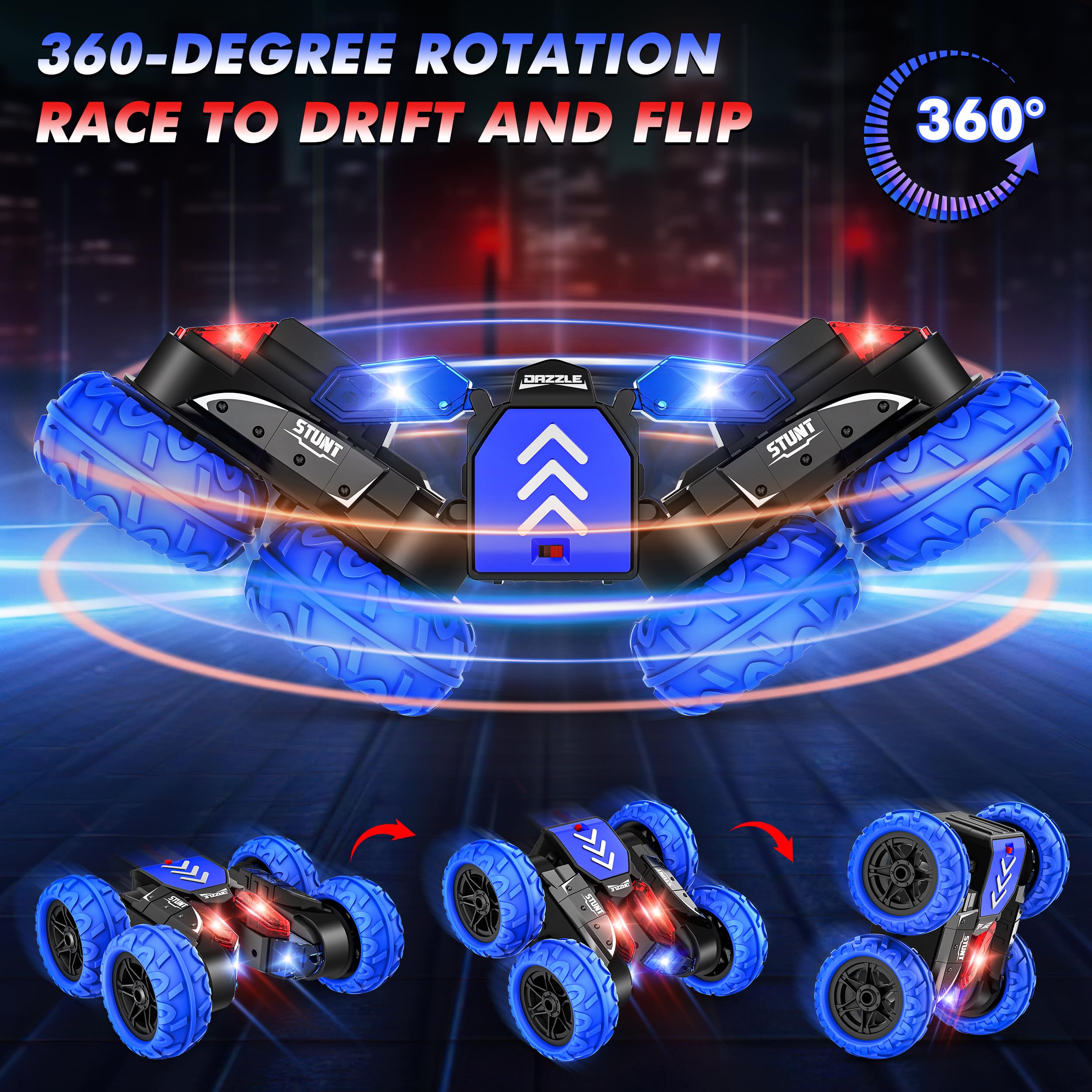 Foto 5 pulgar | Bottleboom Rc Stunt Car, 2,4 Ghz, Doble Cara, Voltea 360 Grados - Venta Internacional.