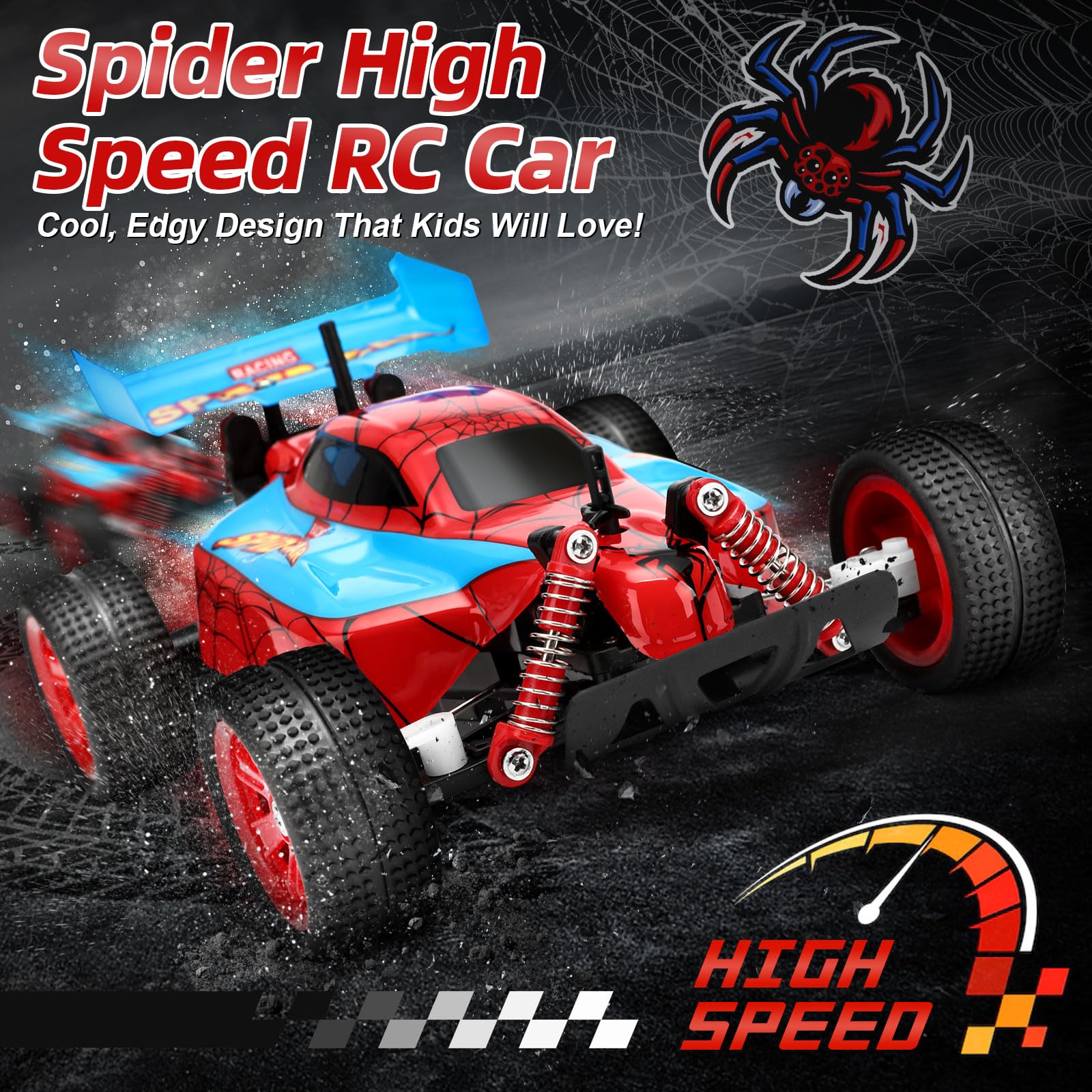 Foto 3 pulgar | Coche Con Mando A Distancia Nqd Spider Para Niños De Más De 3 Años Con 2 Pilas - Venta Internacional.