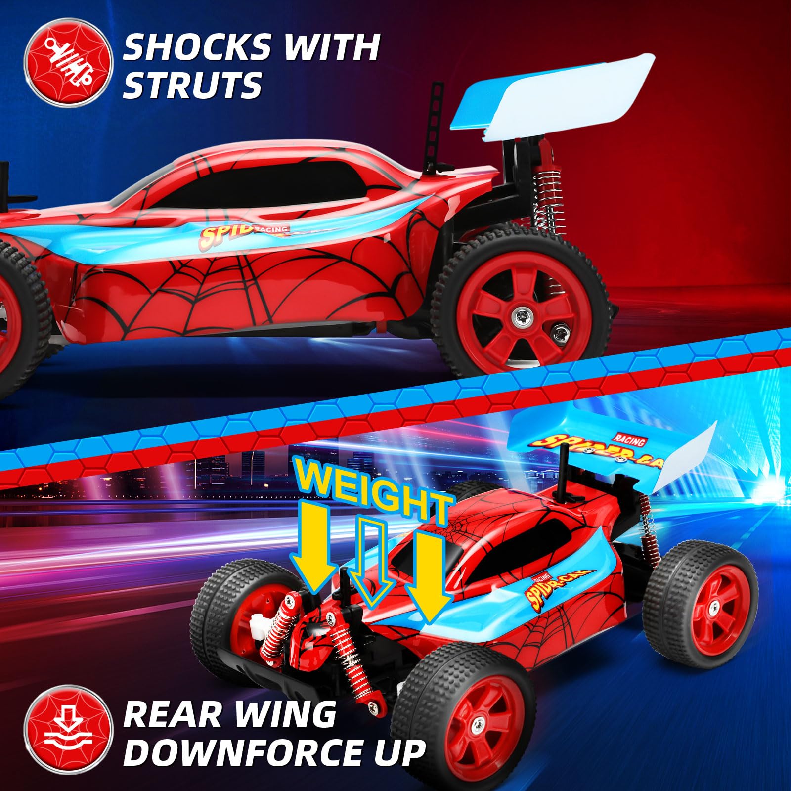 Foto 3 | Coche Con Mando A Distancia Nqd Spider Para Niños De Más De 3 Años Con 2 Pilas - Venta Internacional.