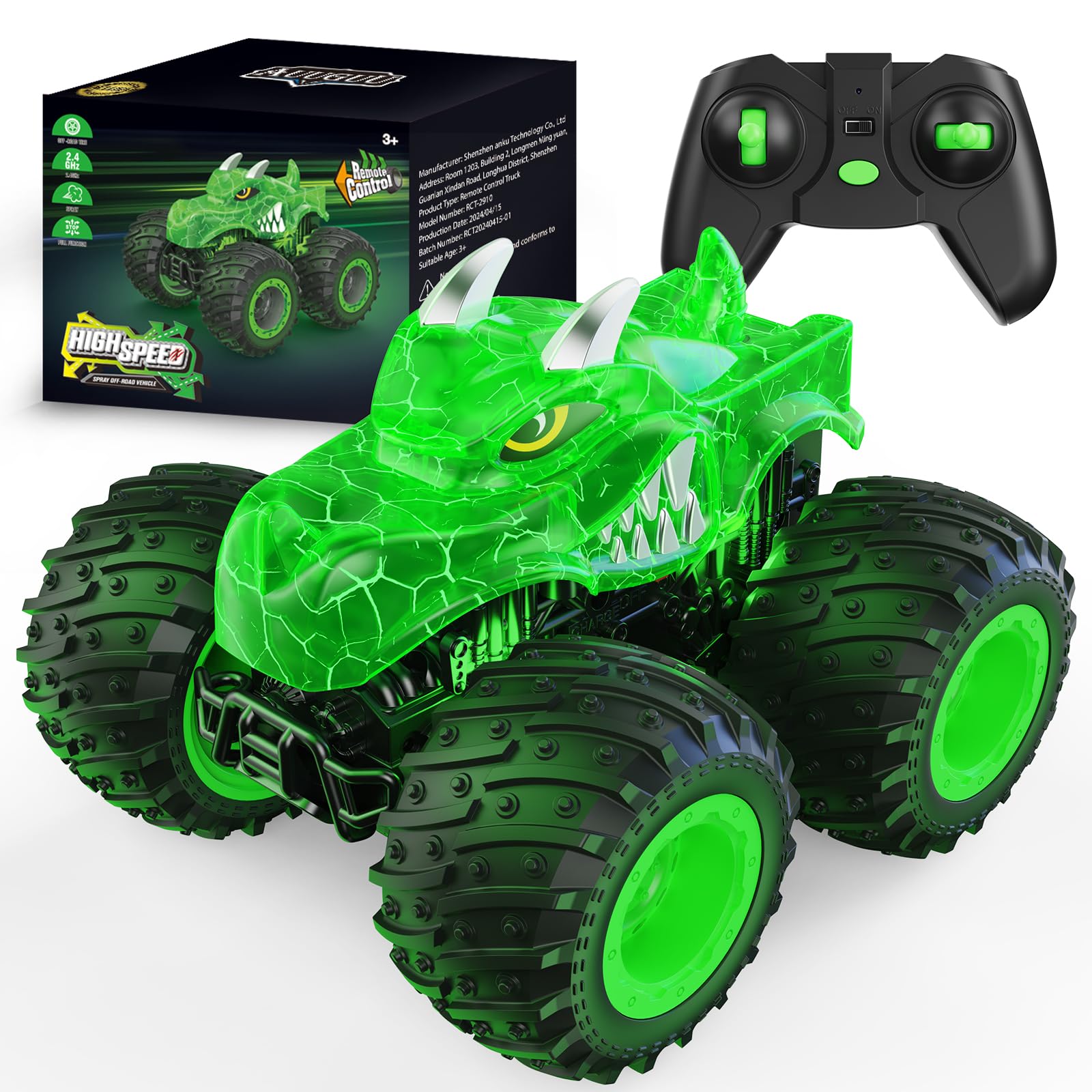 Foto 1 | Auto Auuguu Monster Trucks Con Control Remoto Con Spray De Luz 3+y - Venta Internacional.