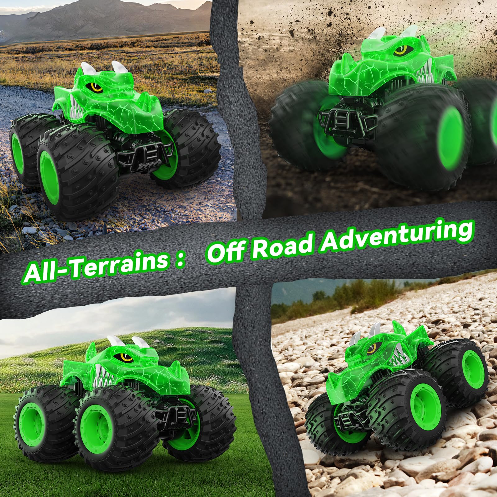 Foto 6 pulgar | Auto Auuguu Monster Trucks Con Control Remoto Con Spray De Luz 3+y - Venta Internacional.