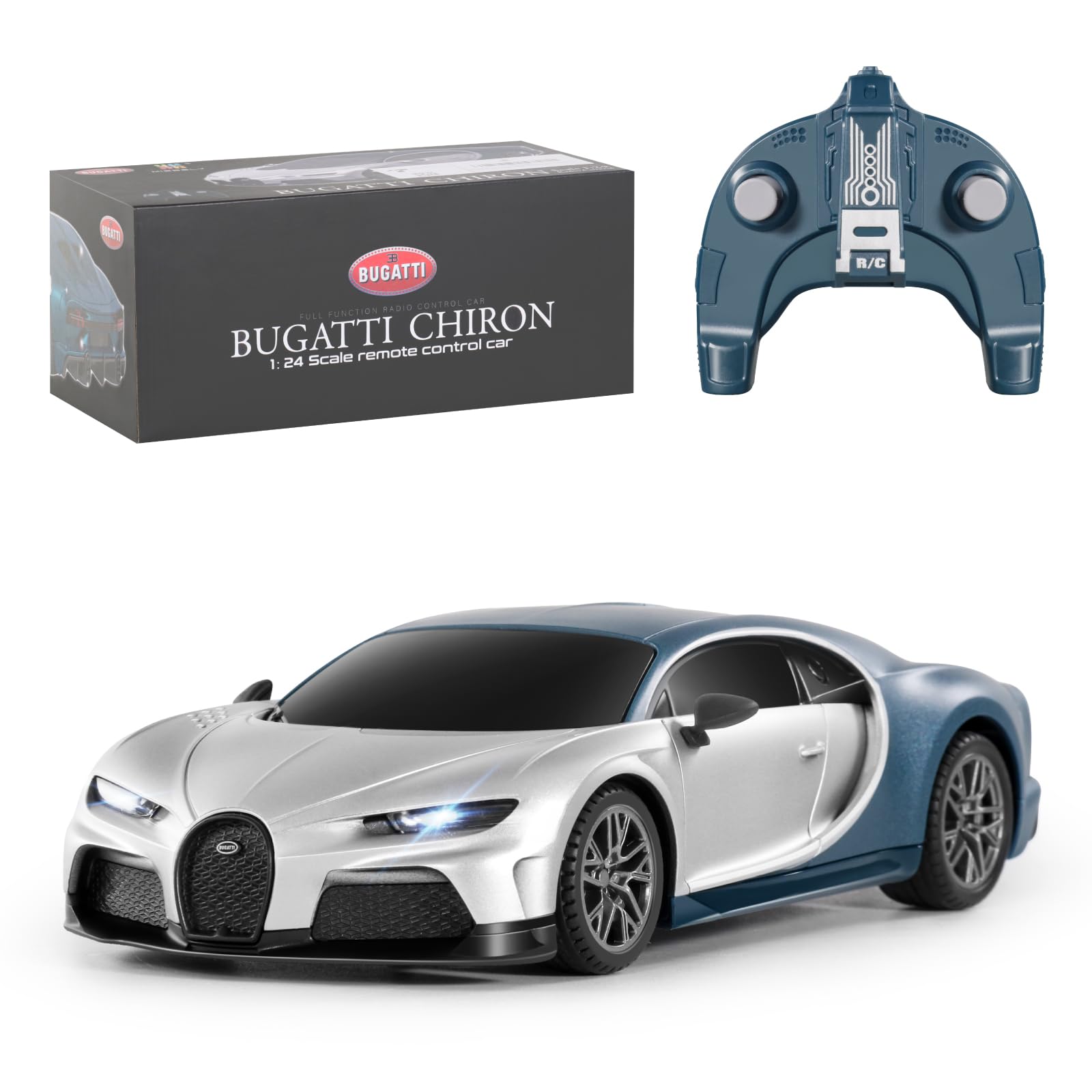 Coche A Control Remoto Miebely Bugatti Chiron A Escala 1/24 Con Luz - Venta Internacional.