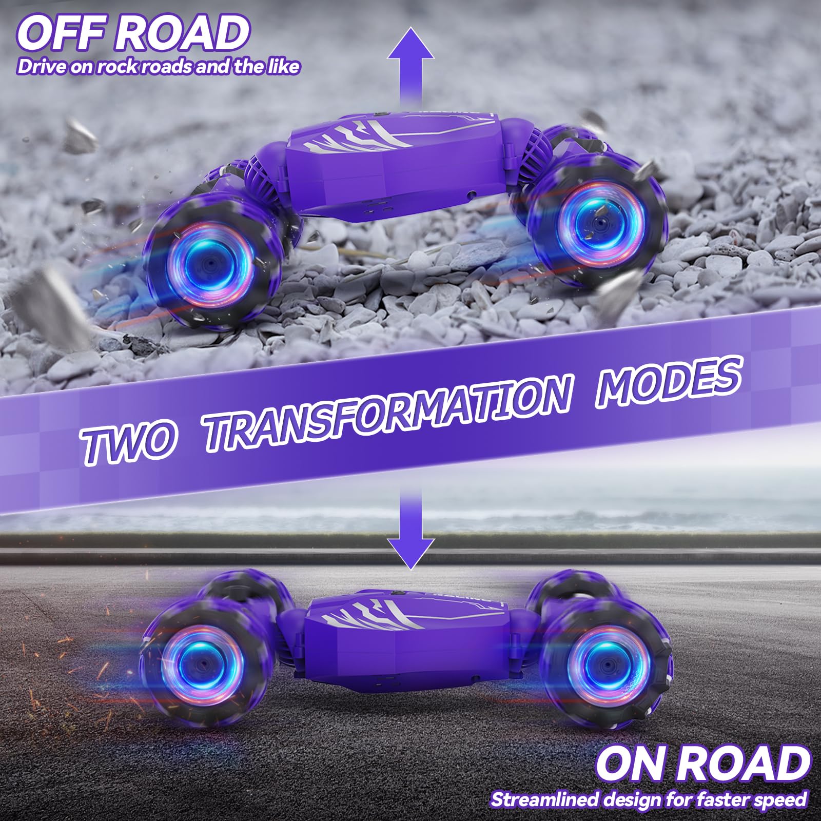 Foto 3 pulgar | Coche De Acrobacias Rc Dysaim Con Sensor De Gestos 4wd Con Luces Y Música - Venta Internacional.