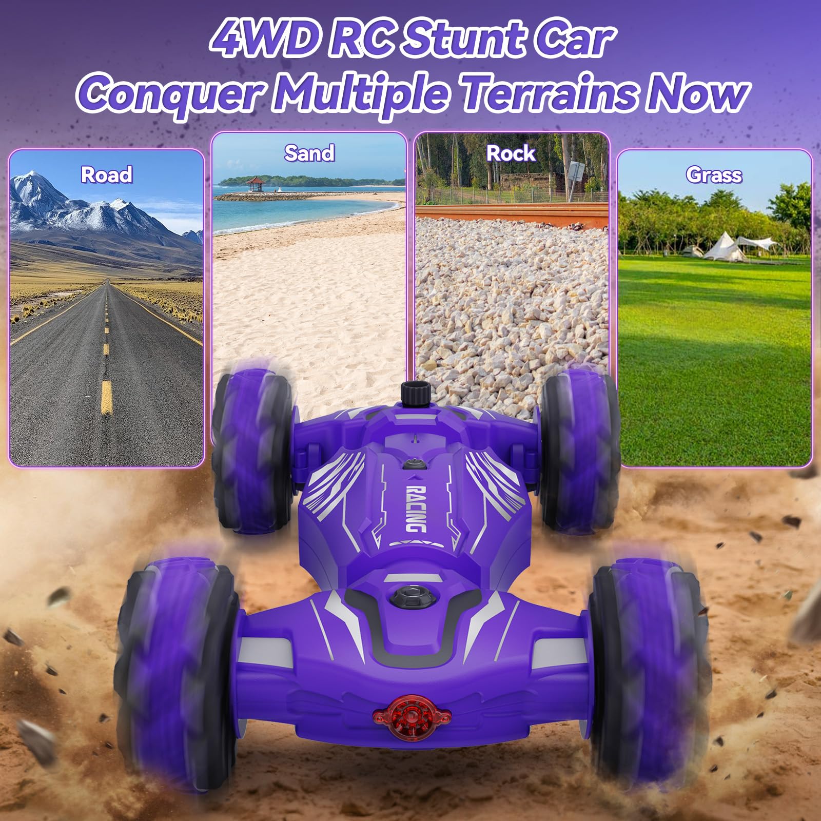 Foto 5 pulgar | Coche De Acrobacias Rc Dysaim Con Sensor De Gestos 4wd Con Luces Y Música - Venta Internacional.