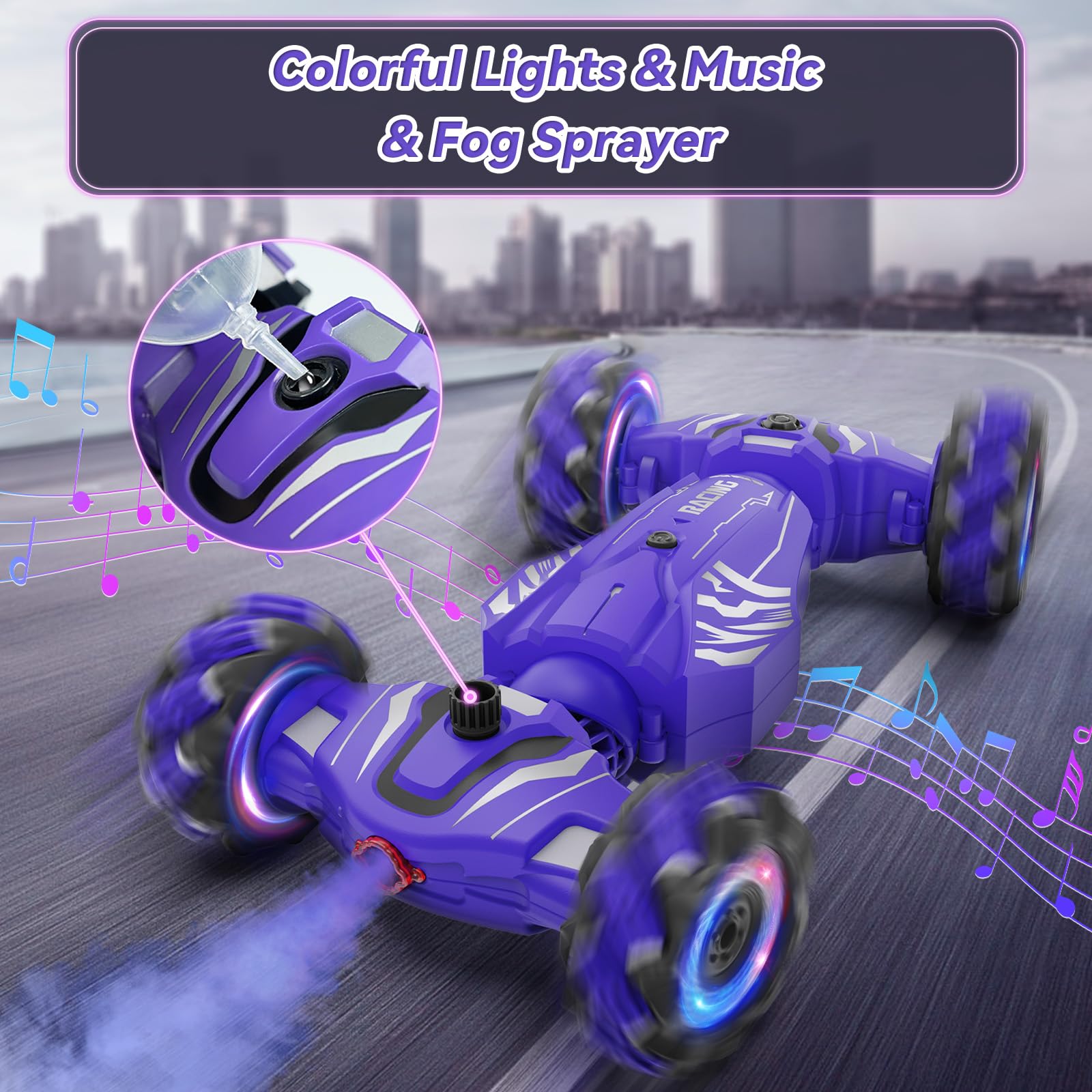 Foto 5 | Coche De Acrobacias Rc Dysaim Con Sensor De Gestos 4wd Con Luces Y Música - Venta Internacional.