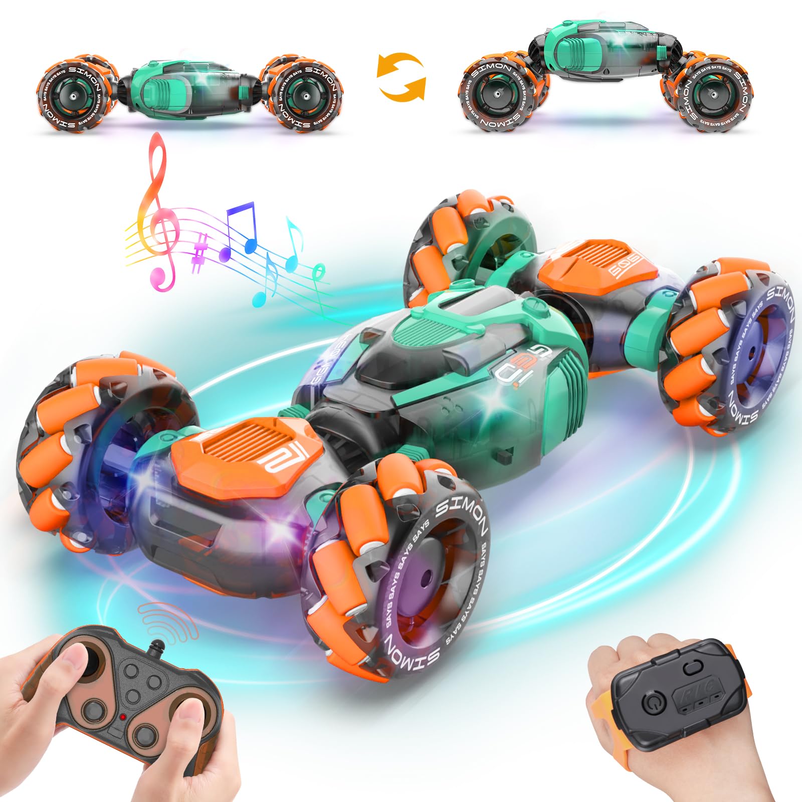 Foto 2 pulgar | Control Remoto Rc Stunt Car Dysaim Con Sensor De Gestos De 2,4 Ghz - Venta Internacional.