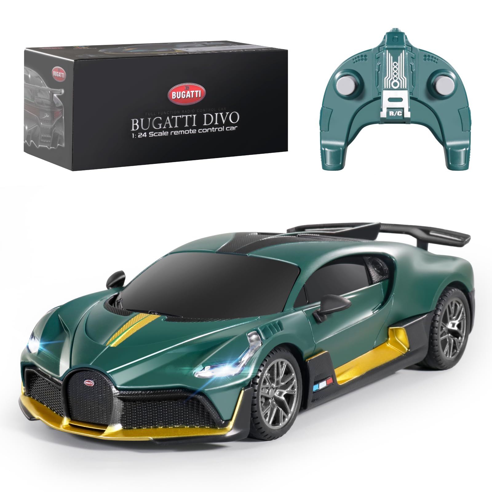 Foto 2 pulgar | Coche A Control Remoto Miebely Bugatti Divo A Escala 1/24 Con Luz - Venta Internacional.