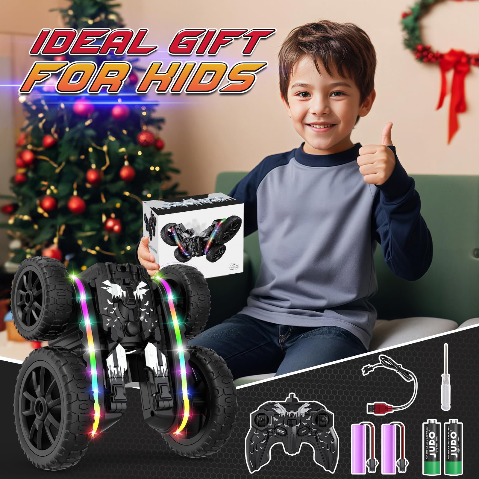 Foto 7 pulgar | Coche a Control Remoto Jimdella RC Stunt 4WD Off-Road para Niños - Venta Internacional