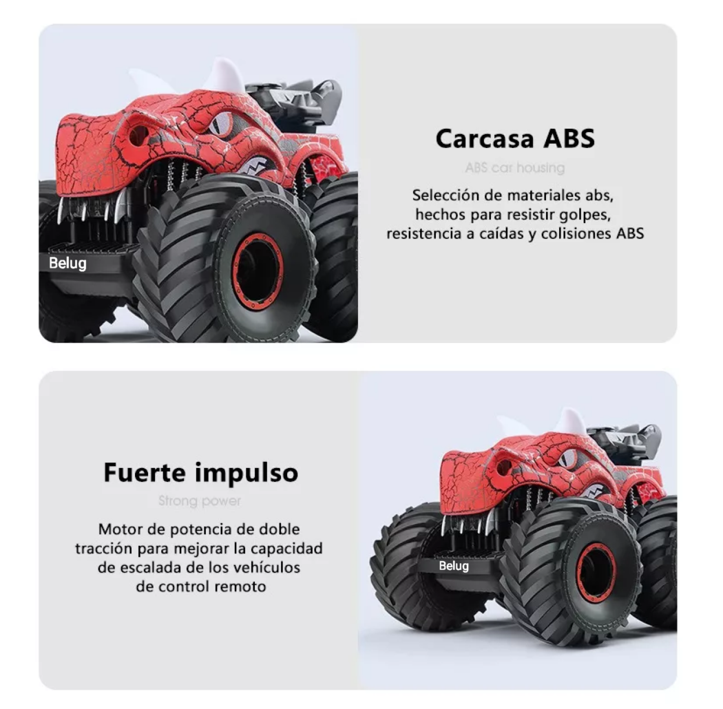Foto 4 pulgar | Coche Teledirigido Recargable Todoterrenofantilcon Steam2.4g Rojo Negro
