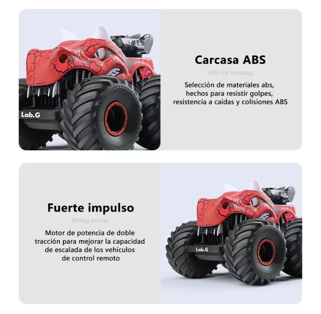 Foto 4 pulgar | Coche Teledirigido Recargable Todoterrenofantilcon Steam2.4g Rojo Negro