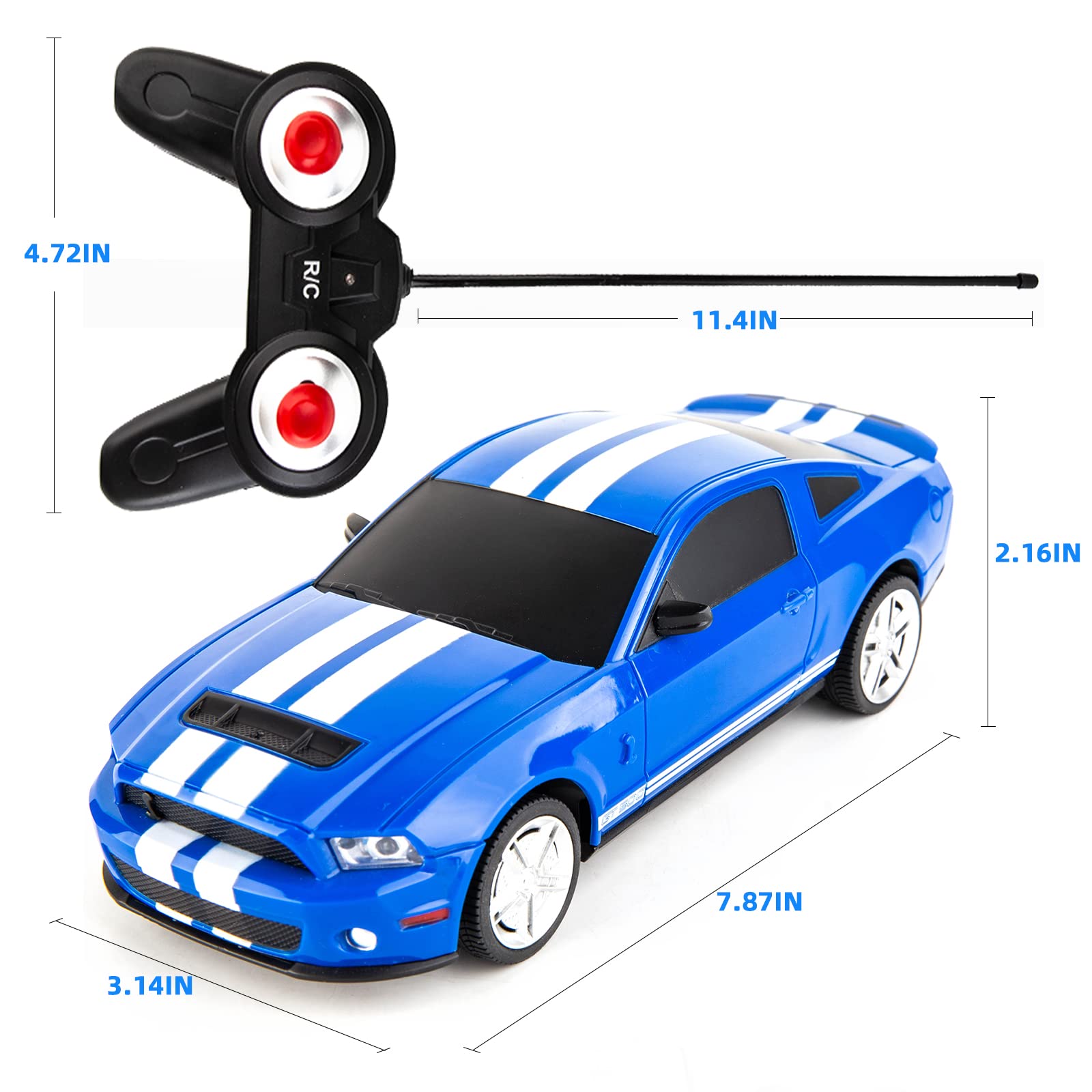 Foto 4 | Coche A Control Remoto Bdtctk Ford Mustang Shelby Gt500 1/24 - Venta Internacional.