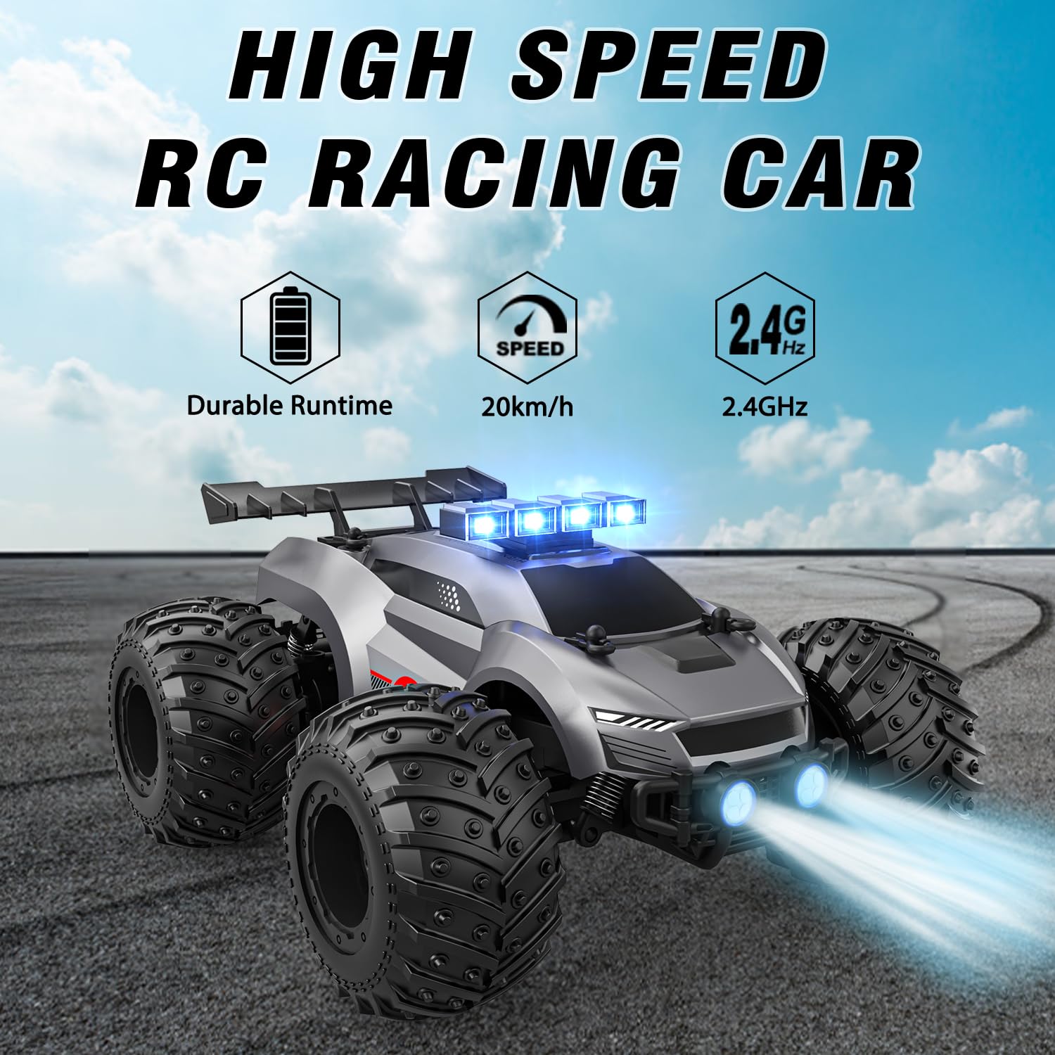 Foto 3 pulgar | Epochair De Coche A Control Remoto, 20 Km/h, 2,4 Ghz, Rc De Alta Velocidad - Venta Internacional.
