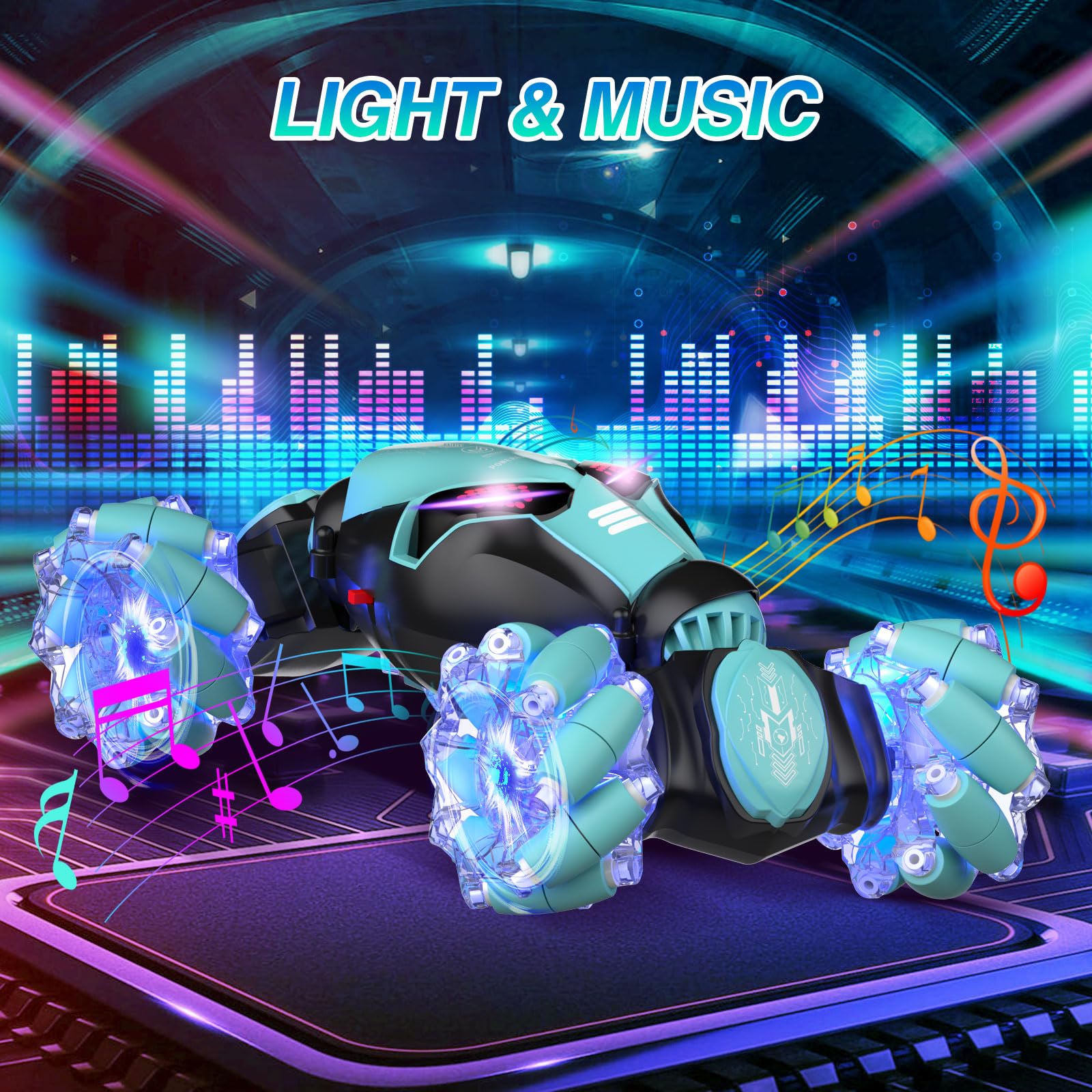 Foto 6 pulgar | Auto Rc Powerextra Led Gesture 4wd Stunt Para Mayores De 8 Años Con Luces - Venta Internacional.