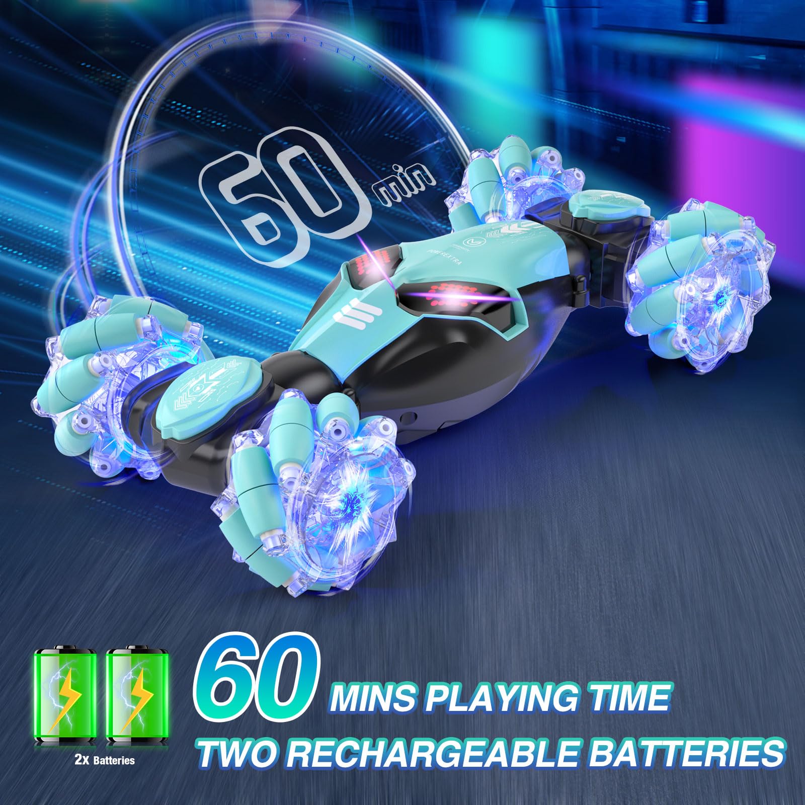 Foto 7 | Auto Rc Powerextra Led Gesture 4wd Stunt Para Mayores De 8 Años Con Luces - Venta Internacional.