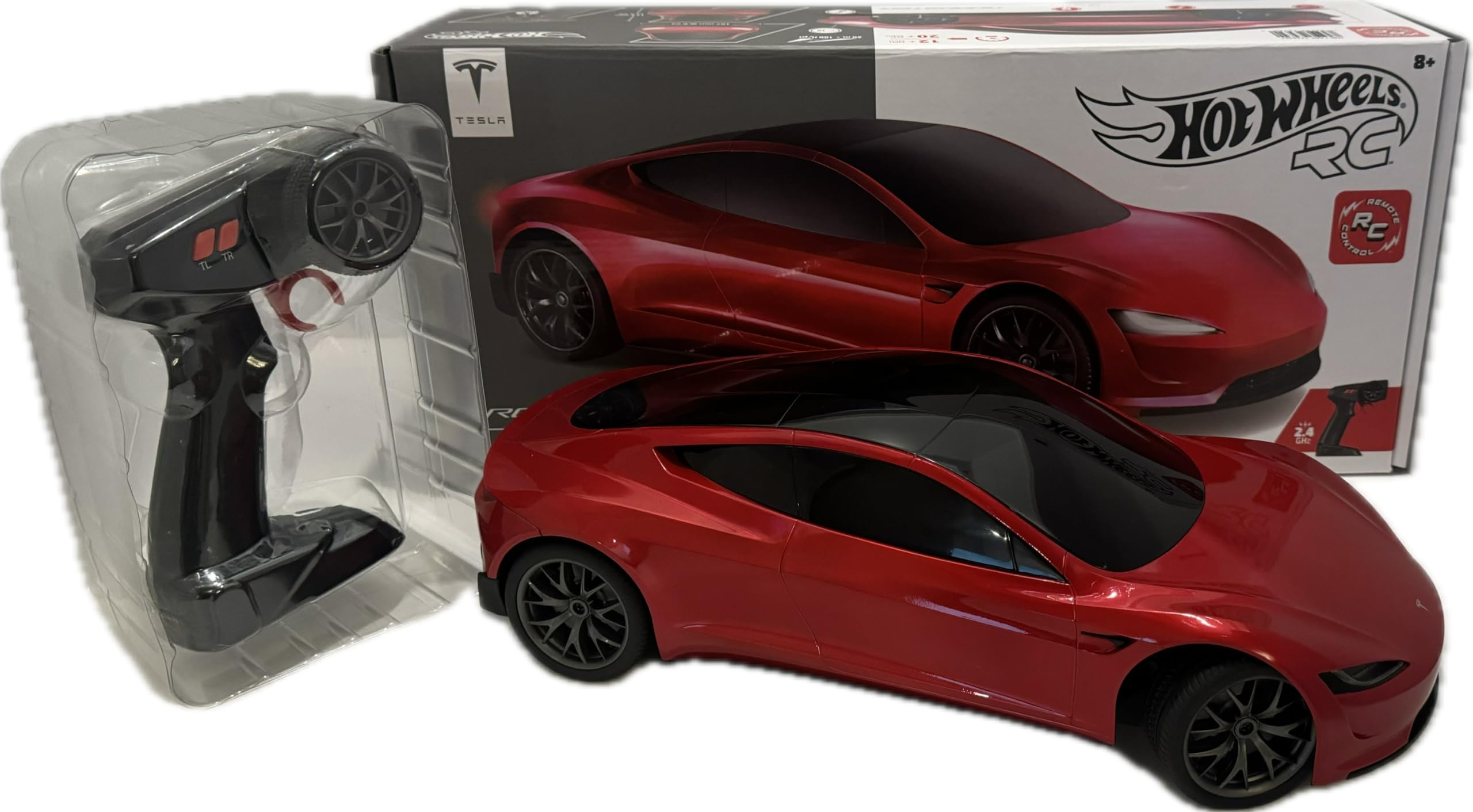 Foto 2 pulgar | Coche A Control Remoto Mattel Hot Wheels Tesla Roadster Red - Venta Internacional.