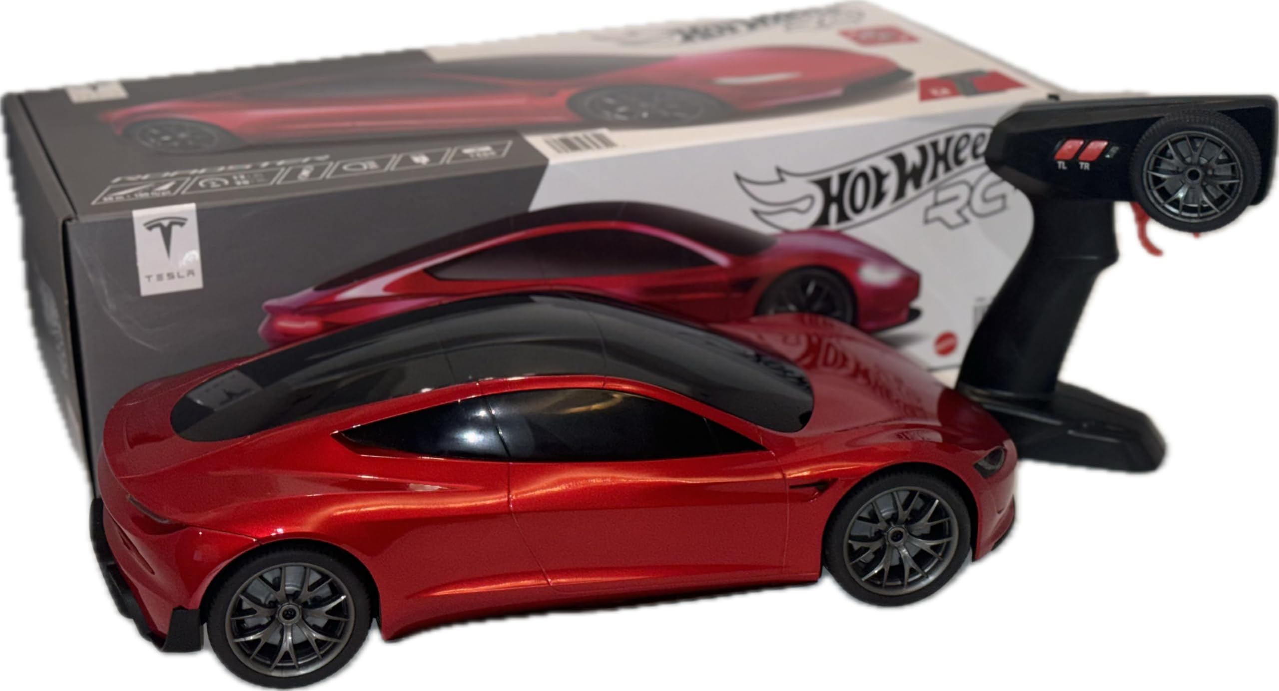 Foto 6 pulgar | Coche A Control Remoto Mattel Hot Wheels Tesla Roadster Red - Venta Internacional.