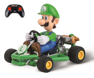 Foto 1 | Coche a Control Remoto Carrera Mario Kart Luigi a Escala 1:18 - Venta Internacional