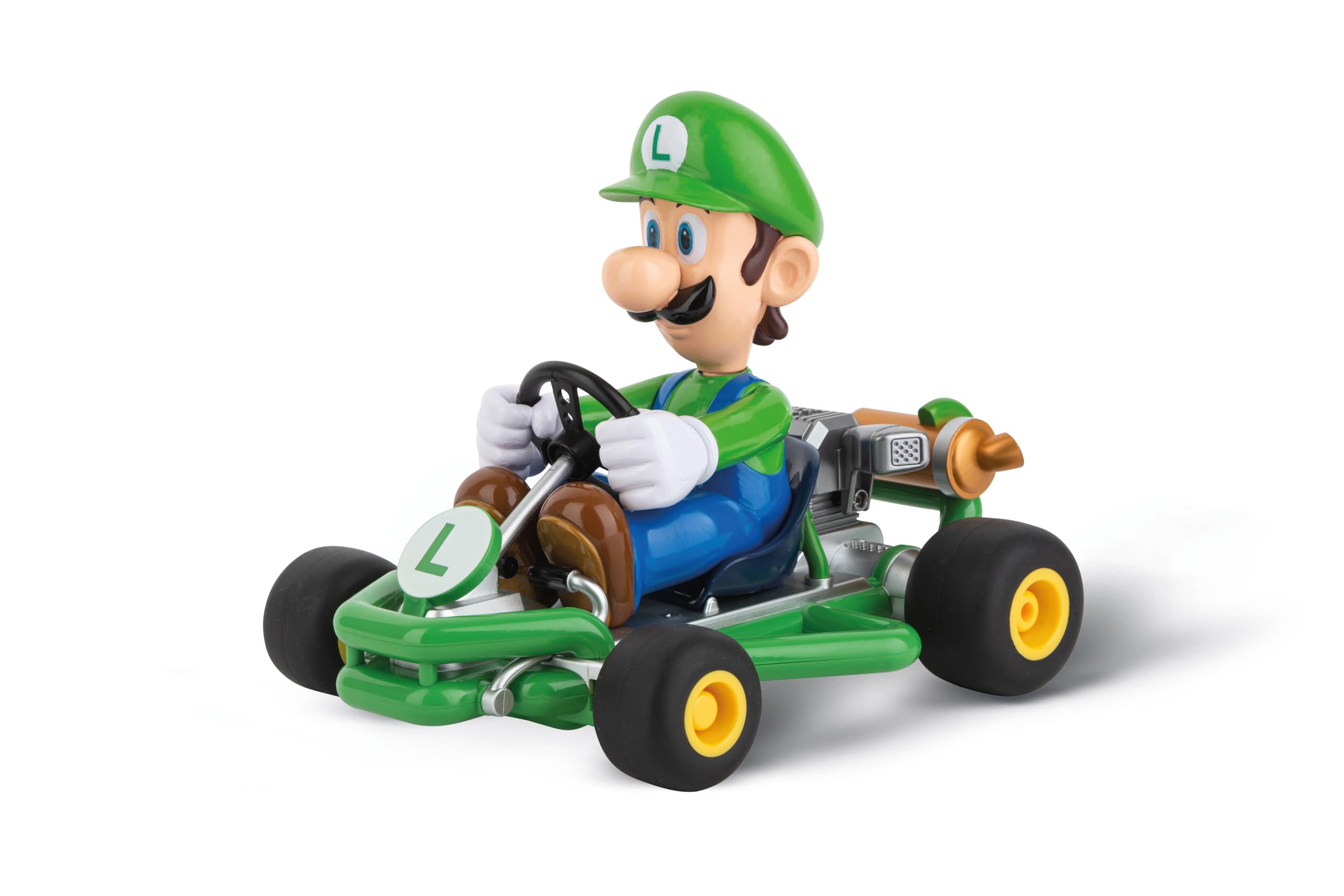Foto 3 pulgar | Coche a Control Remoto Carrera Mario Kart Luigi a Escala 1:18 - Venta Internacional