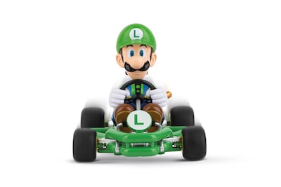 Foto 4 | Coche a Control Remoto Carrera Mario Kart Luigi a Escala 1:18 - Venta Internacional