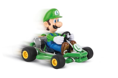 Foto 6 | Coche a Control Remoto Carrera Mario Kart Luigi a Escala 1:18 - Venta Internacional