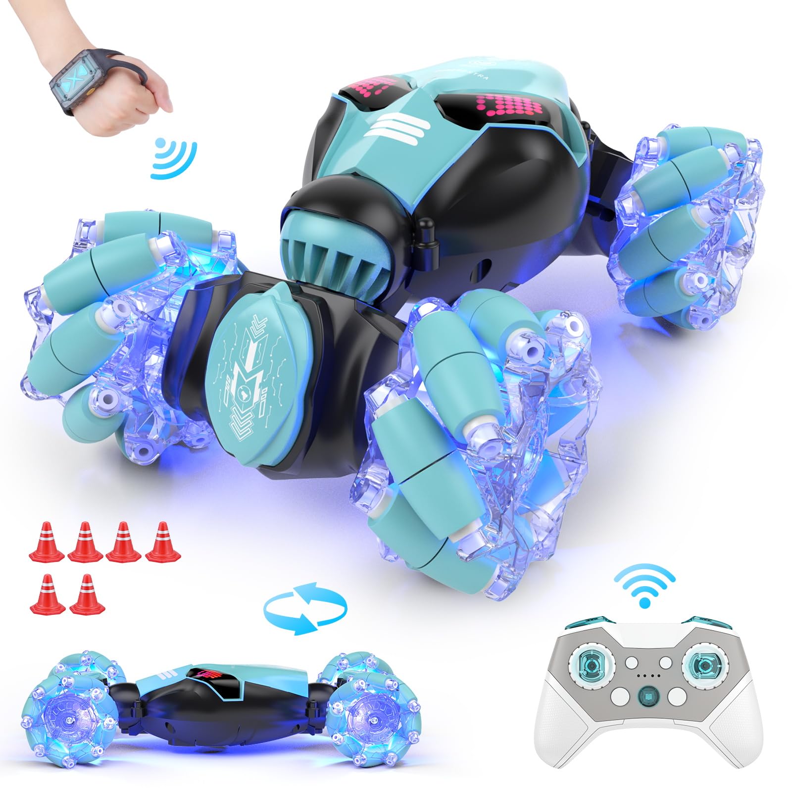 Control Remoto Powerextra 4wd 2.4 Ghz Stunt para Coche con Sensor de Reloj - Venta Internacional