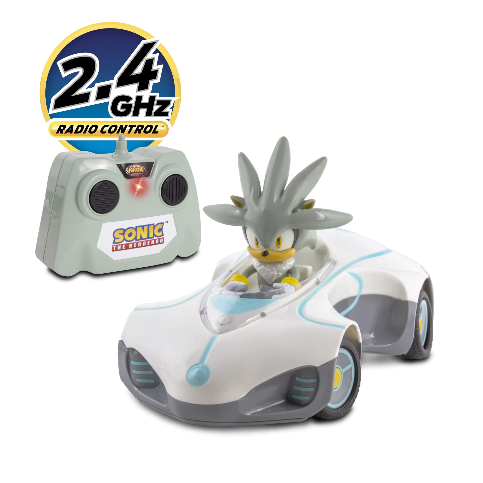 Foto 4 pulgar | Coche Teledirigido Sonic Team Sonic Racing Silver 1:28 - Venta Internacional.