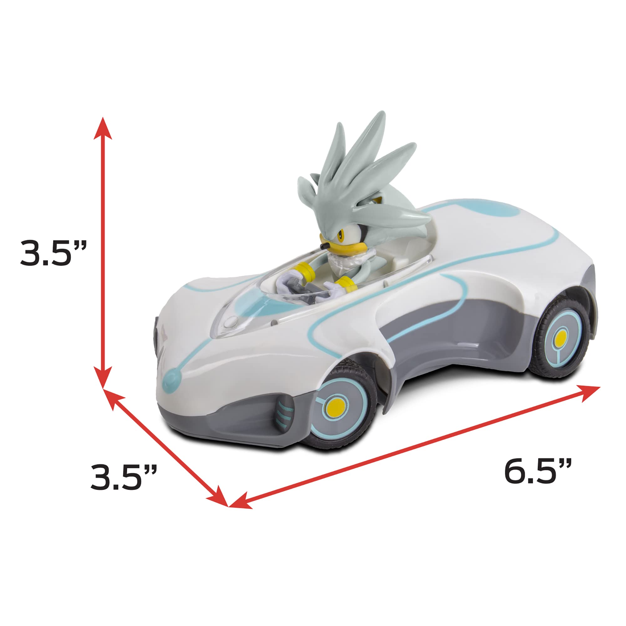 Foto 5 pulgar | Coche Teledirigido Sonic Team Sonic Racing Silver 1:28 - Venta Internacional.
