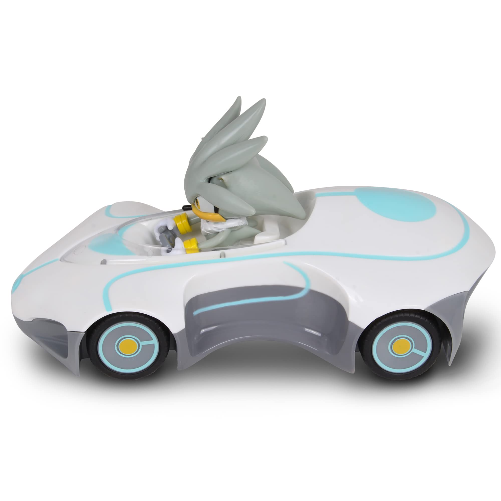 Foto 7 pulgar | Coche Teledirigido Sonic Team Sonic Racing Silver 1:28 - Venta Internacional.