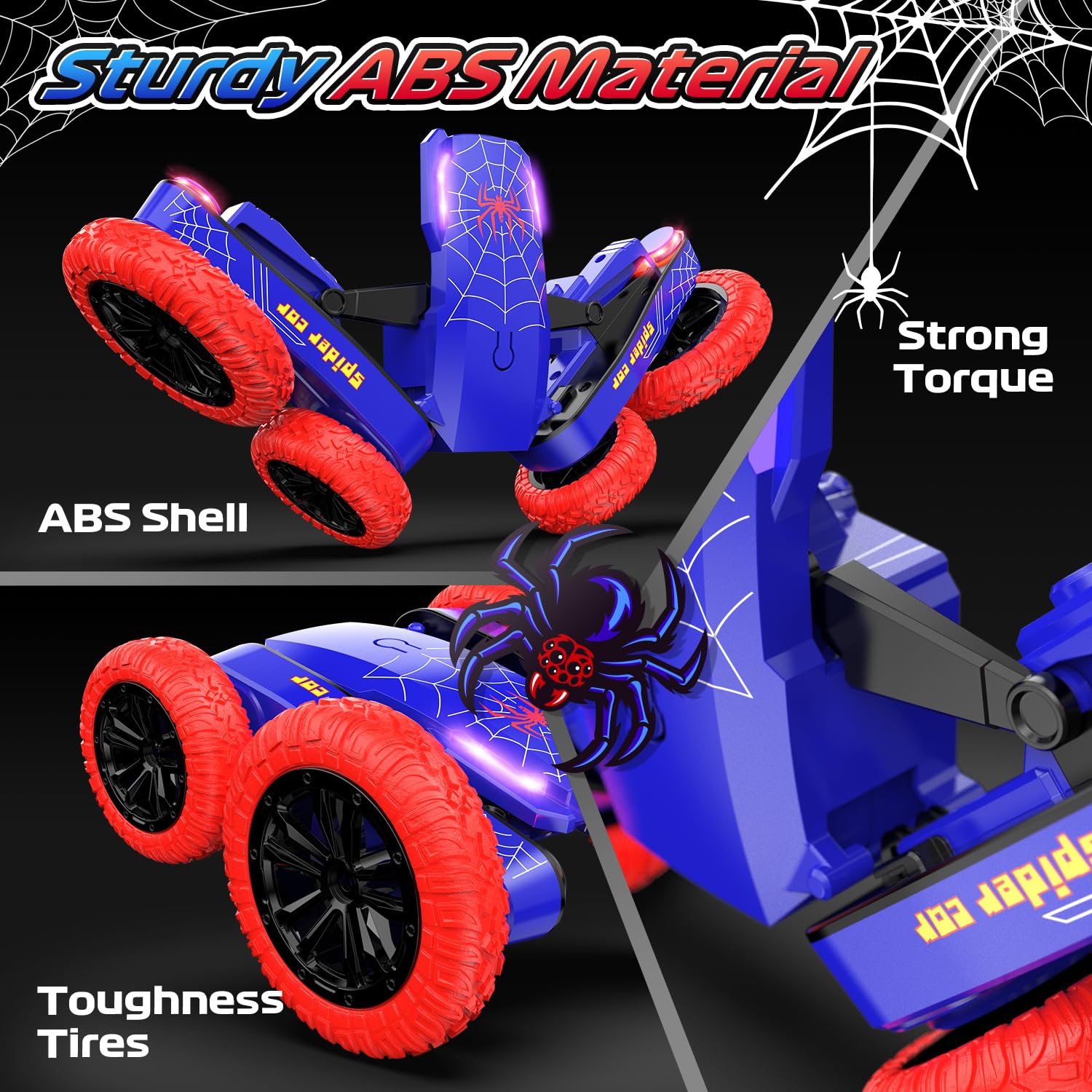 Foto 5 pulgar | Mini Rc Stunt De Doble Cara Deerc Spider Con Mando A Distancia - Venta Internacional.