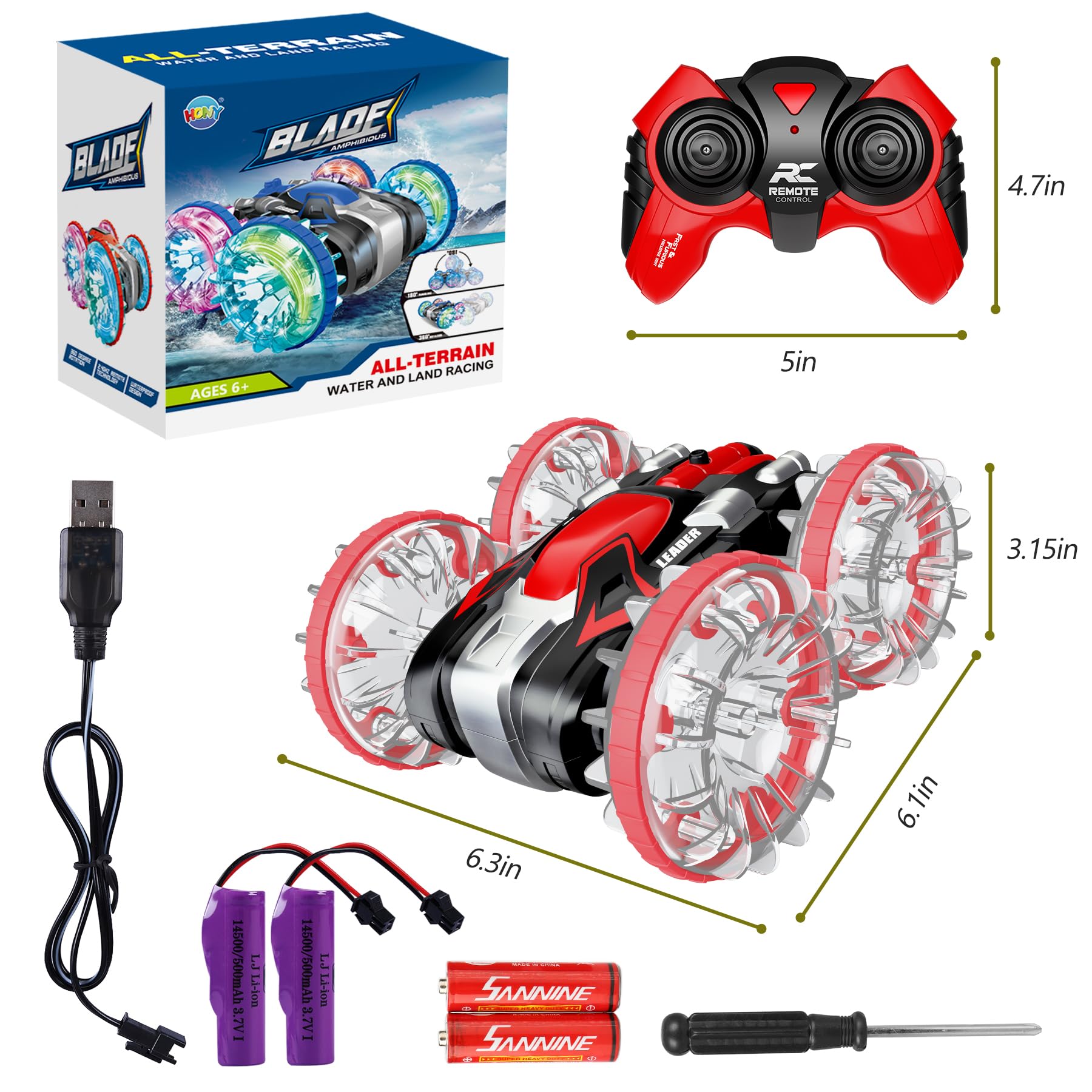 Foto 5 pulgar | Amphibious Rc Para Coche Toys Amphibious Para Niños De 5 A 12 Años, Resistente Al Agua - Venta Internacional.