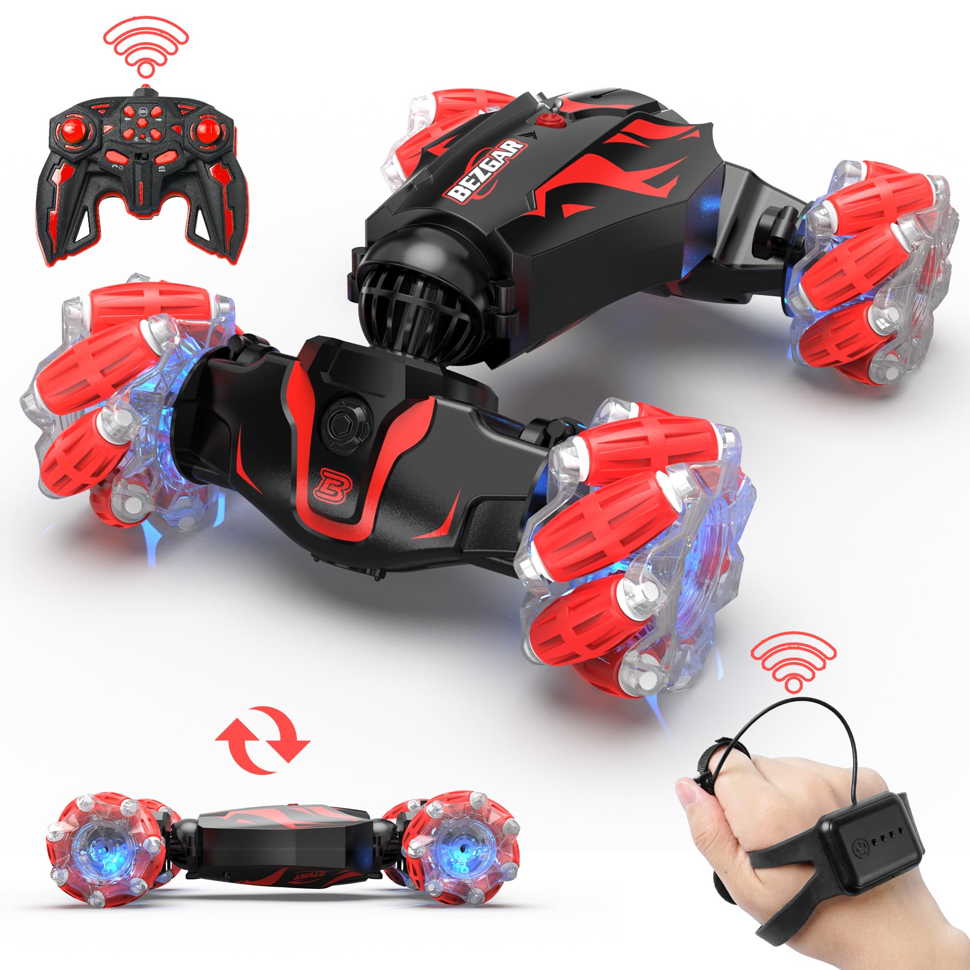 Coche Rc Stunt Car Bezgar Con Sensor De Gestos 4wd Para Niños De 6 A 12 Años - Venta Internacional.