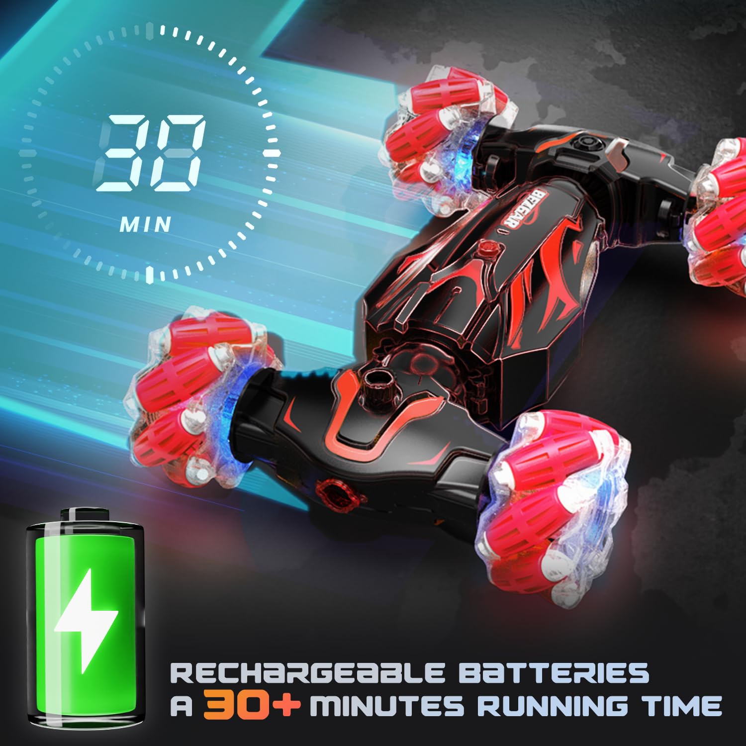 Foto 5 pulgar | Coche Rc Stunt Car Bezgar Con Sensor De Gestos 4wd Para Niños De 6 A 12 Años - Venta Internacional.
