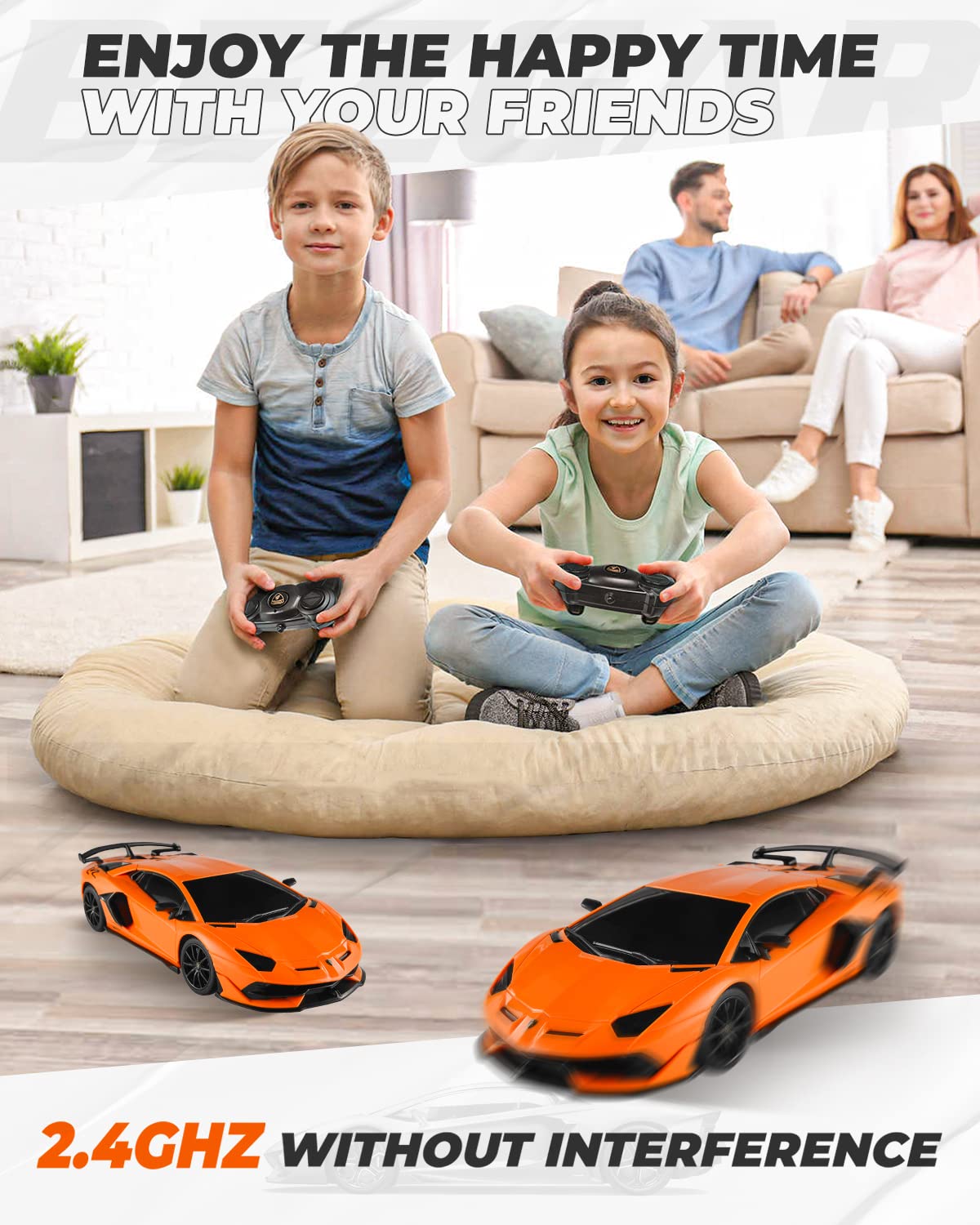 Foto 3 pulgar | Coche A Control Remoto Bezgar Lambo Aventador Svj 1:24 Para Niños - Venta Internacional.