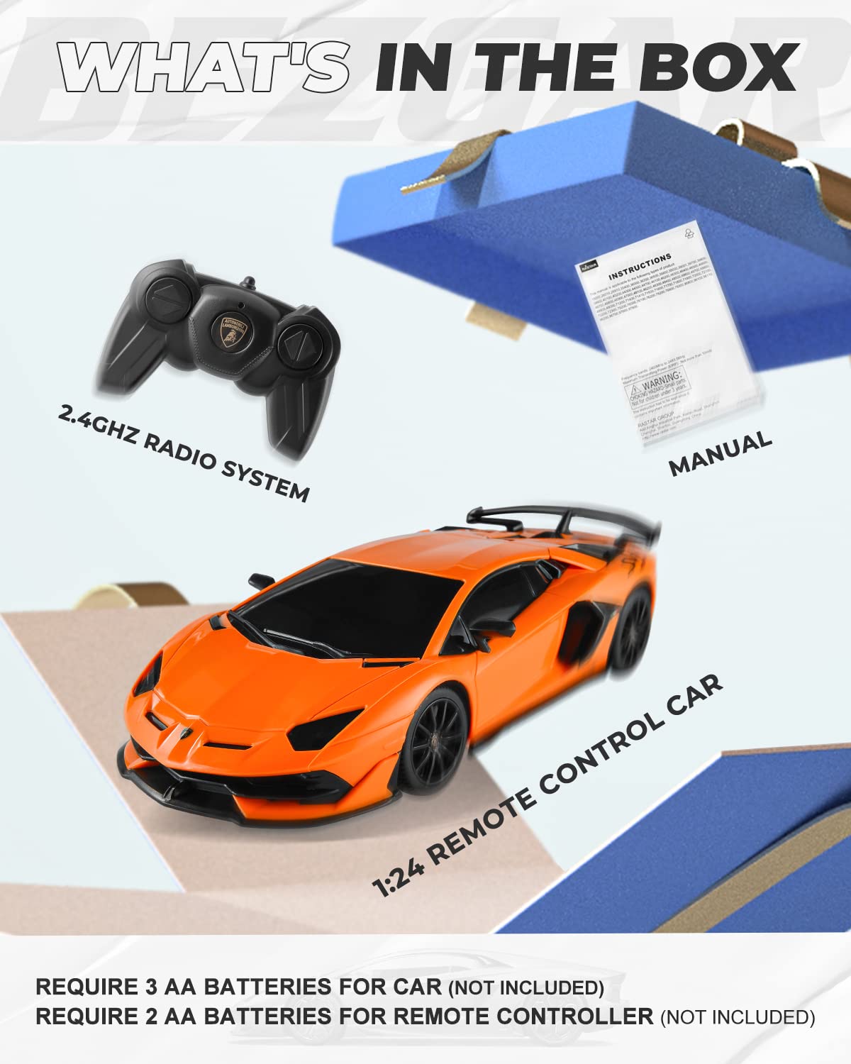 Foto 6 pulgar | Coche A Control Remoto Bezgar Lambo Aventador Svj 1:24 Para Niños - Venta Internacional.