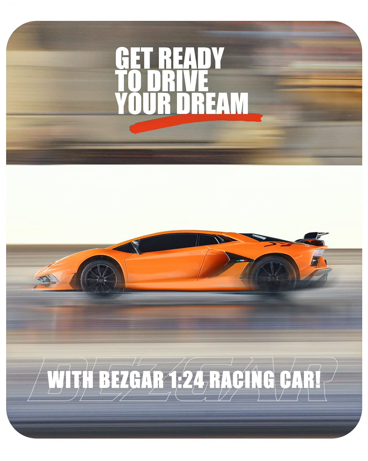 Foto 6 | Coche A Control Remoto Bezgar Lambo Aventador Svj 1:24 Para Niños - Venta Internacional.