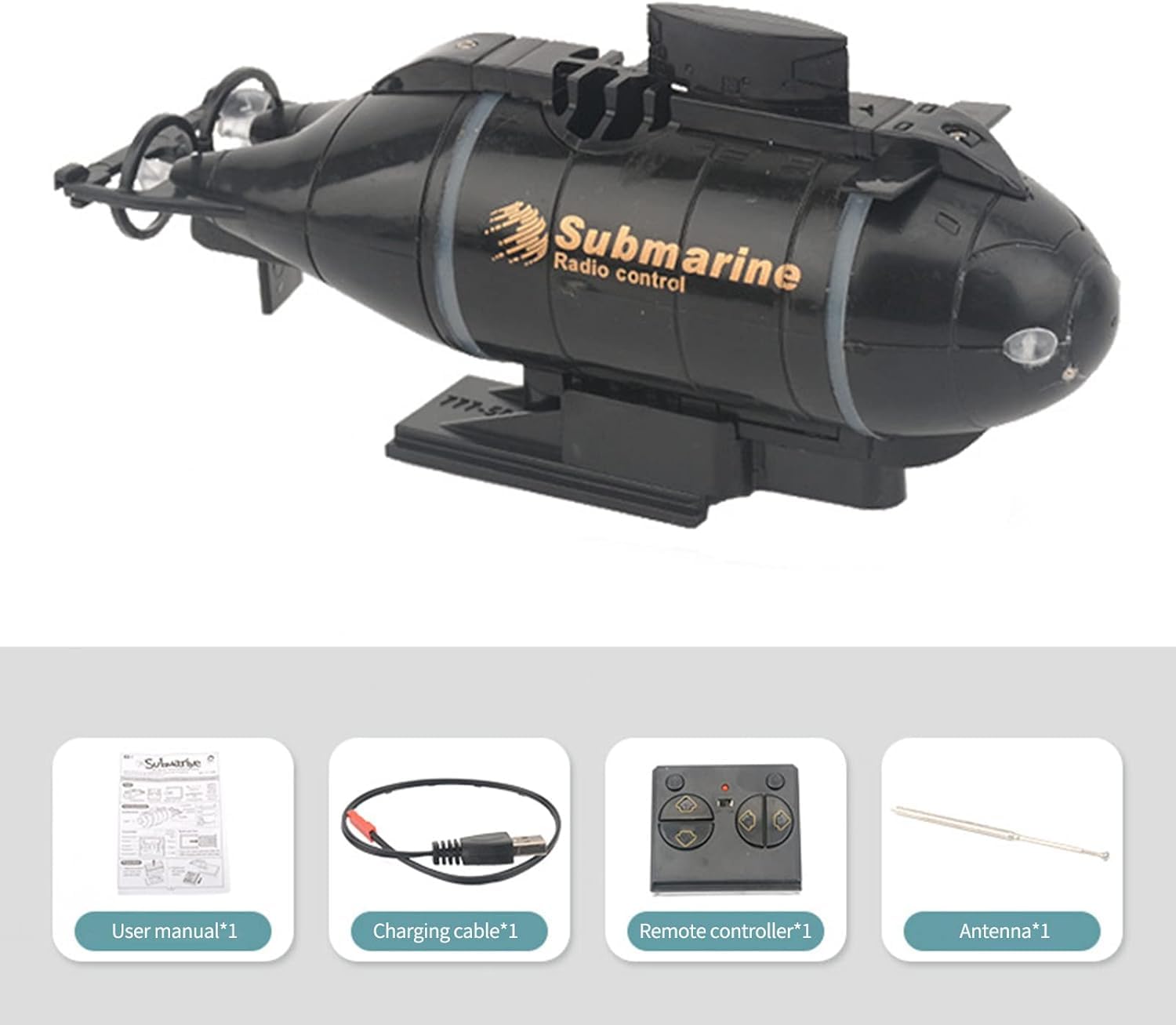 Foto 7 pulgar | Barco Submarino A Control Remoto Nuclear Submarine Rc Race - Venta Internacional.