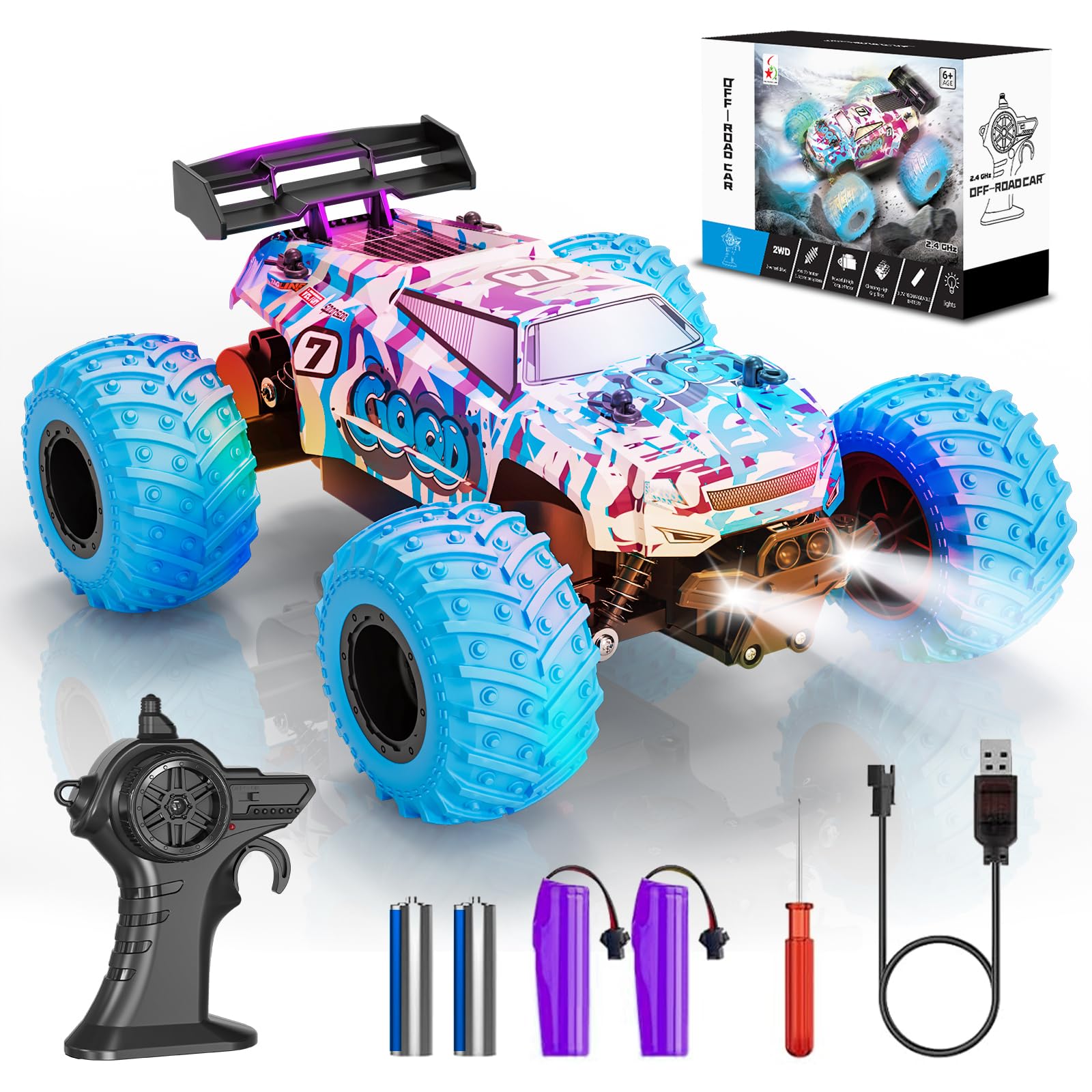 Foto 2 pulgar | Auto Monster Truck A Control Remoto Para Niños De 4 A 7 Y 8 A 12 Años - Venta Internacional.